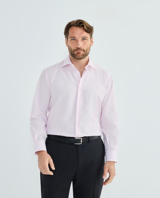 Imagen 0 de Camisa vestir non iron con manga larga de hombre tallas grandes