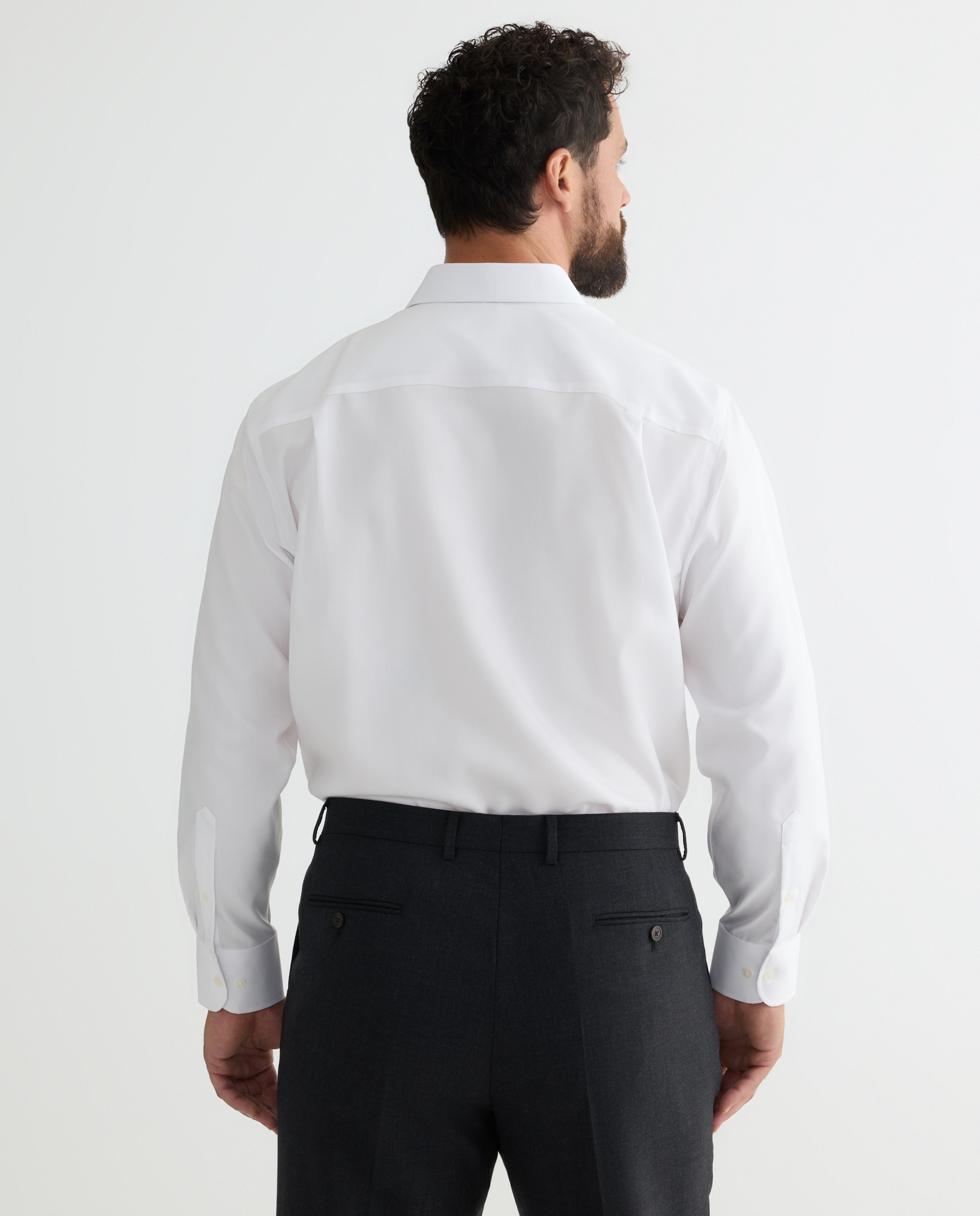 Camisa vestir non iron hombre manga larga tallas grandes - Emidio Tucci - Blanco Blanco-2
