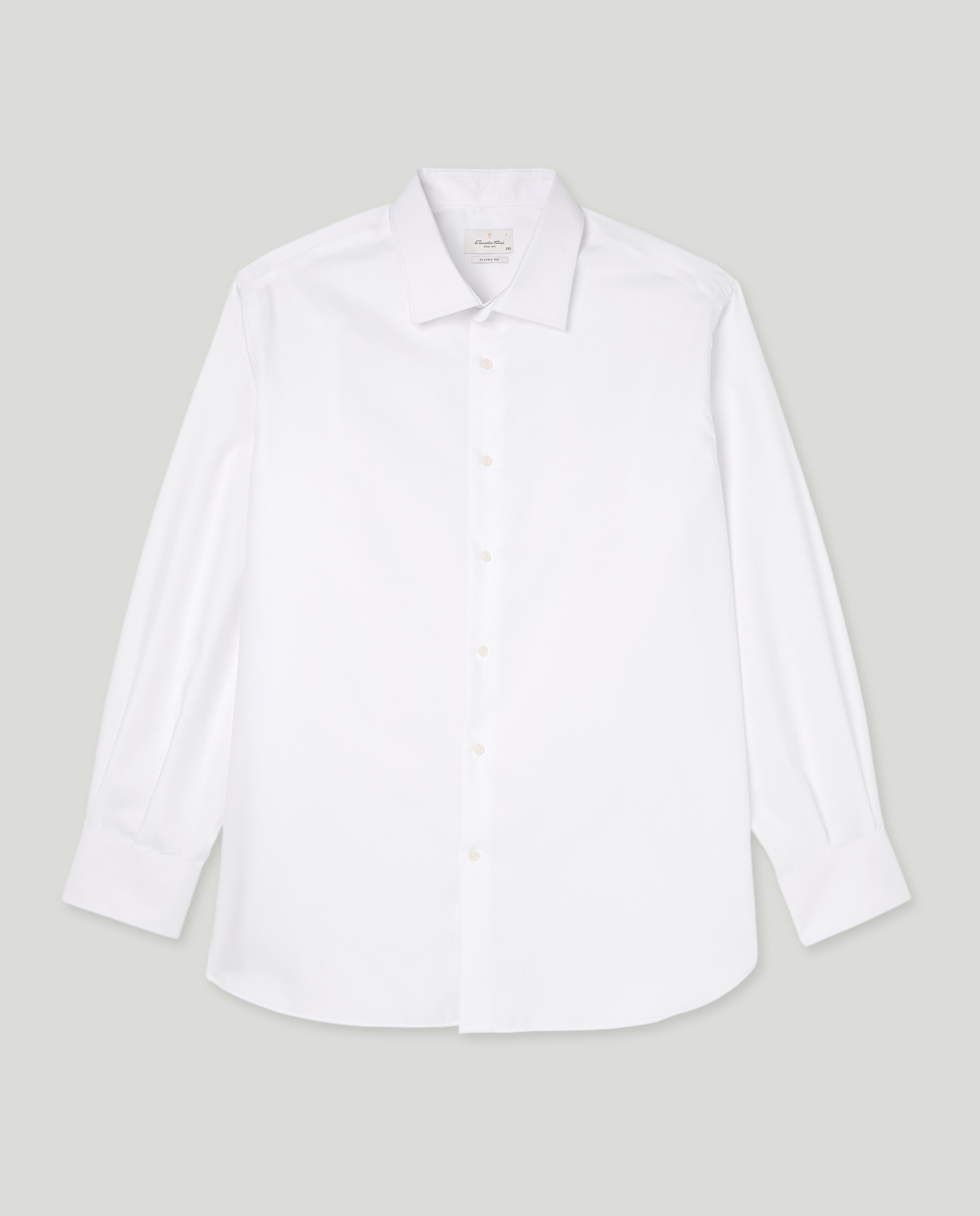 Camisa vestir non iron hombre manga larga tallas grandes - Emidio Tucci - Blanco Blanco-4
