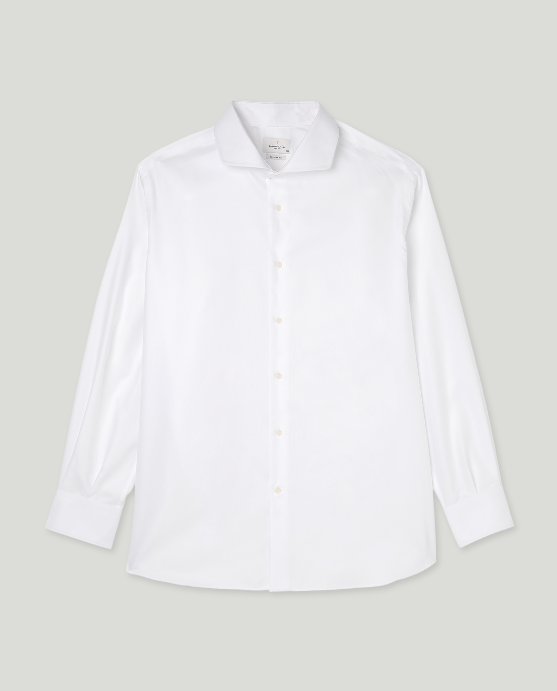 Camisa vestir non iron hombre manga larga tallas grandes - Emidio Tucci - Blanco Blanco-5