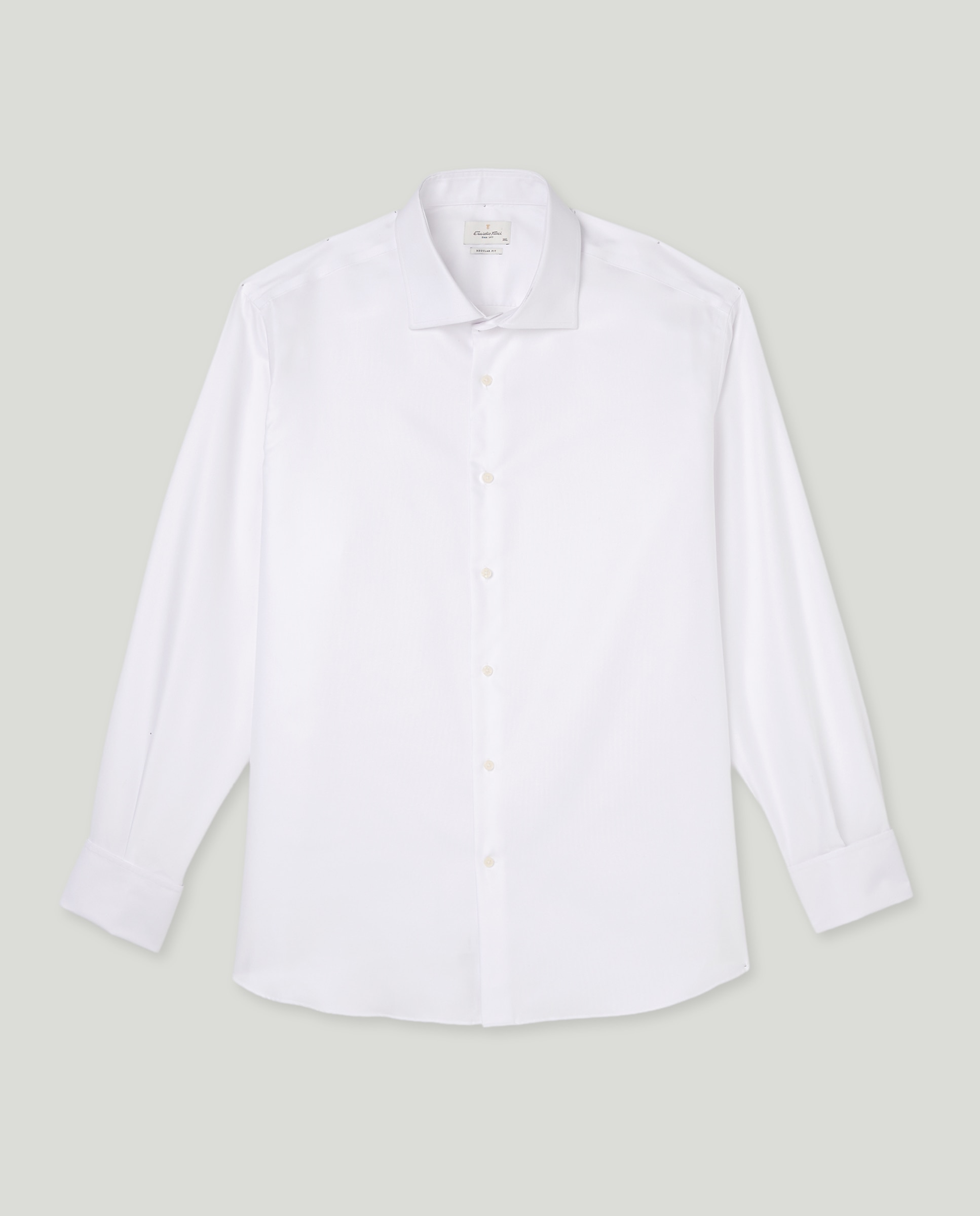 Camisa Clássica Non Iron com Manga Comprida Tamanhos Grandes Branco-5