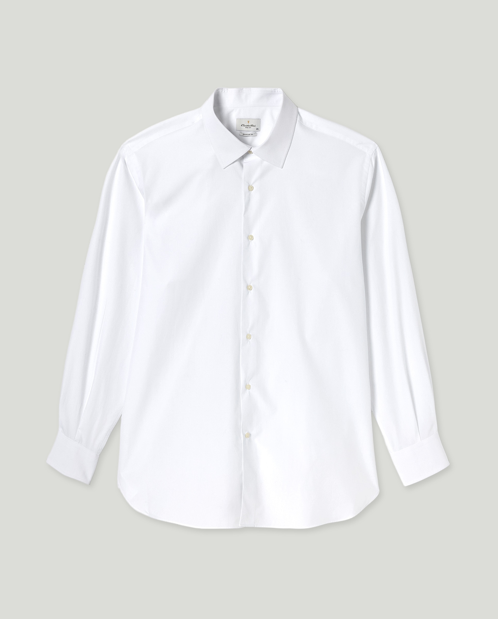 Camisa Clássica Non Iron com Manga Comprida Tamanhos Grandes Branco-4