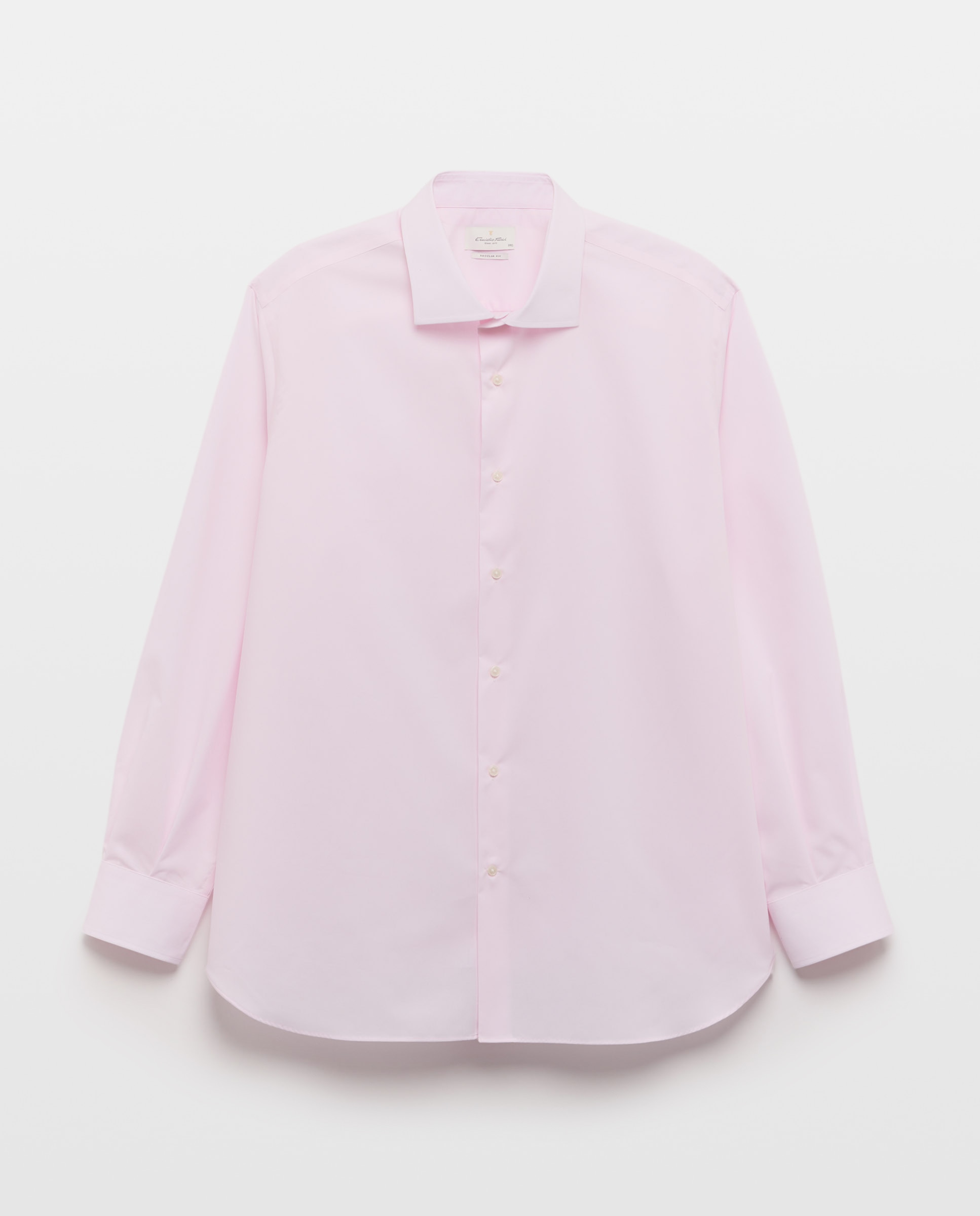 Camisa Clássica Non Iron de Manga Comprida Tamanhos Grandes Rosa-4
