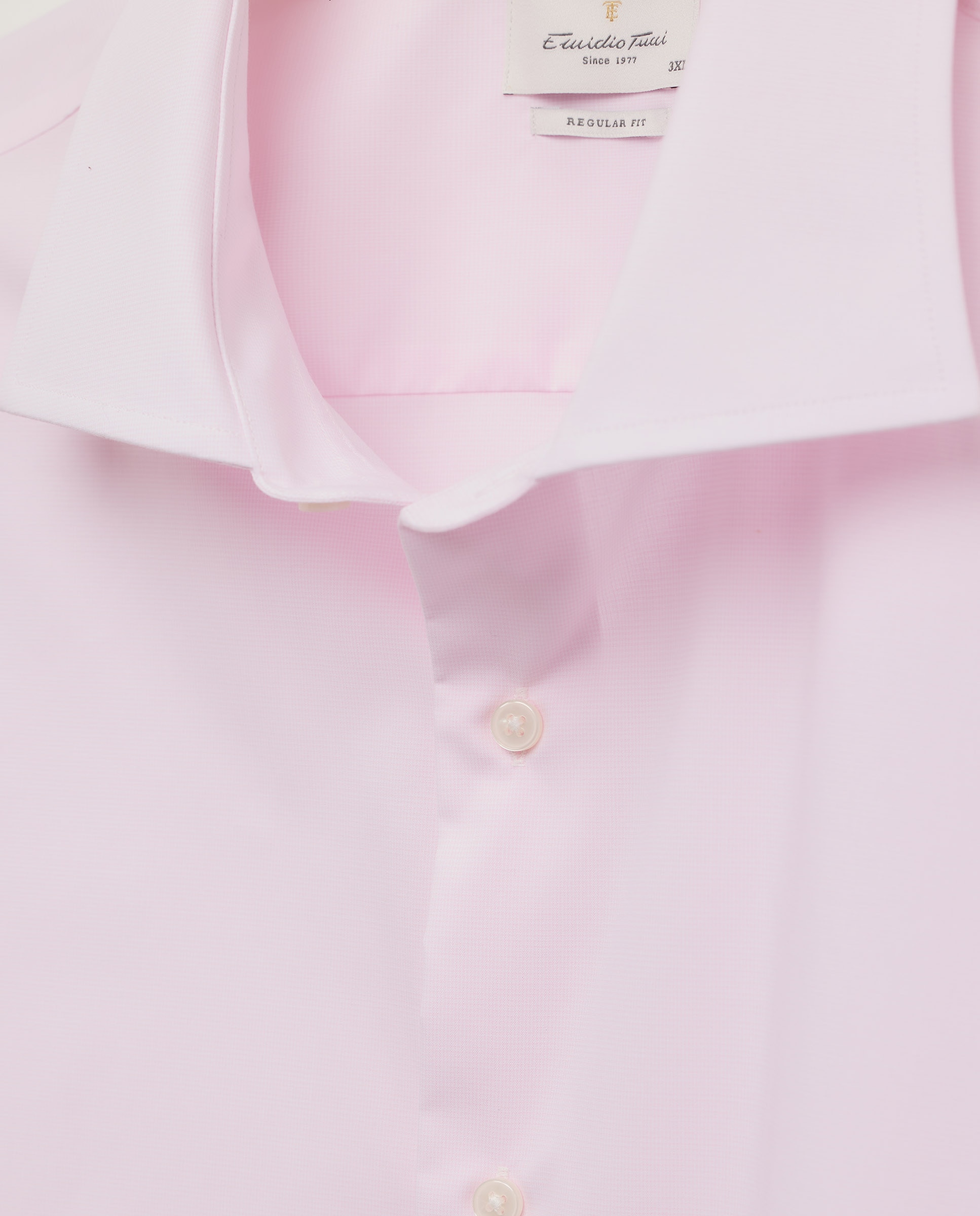Camisa Clássica Non Iron de Manga Comprida Tamanhos Grandes Rosa-5