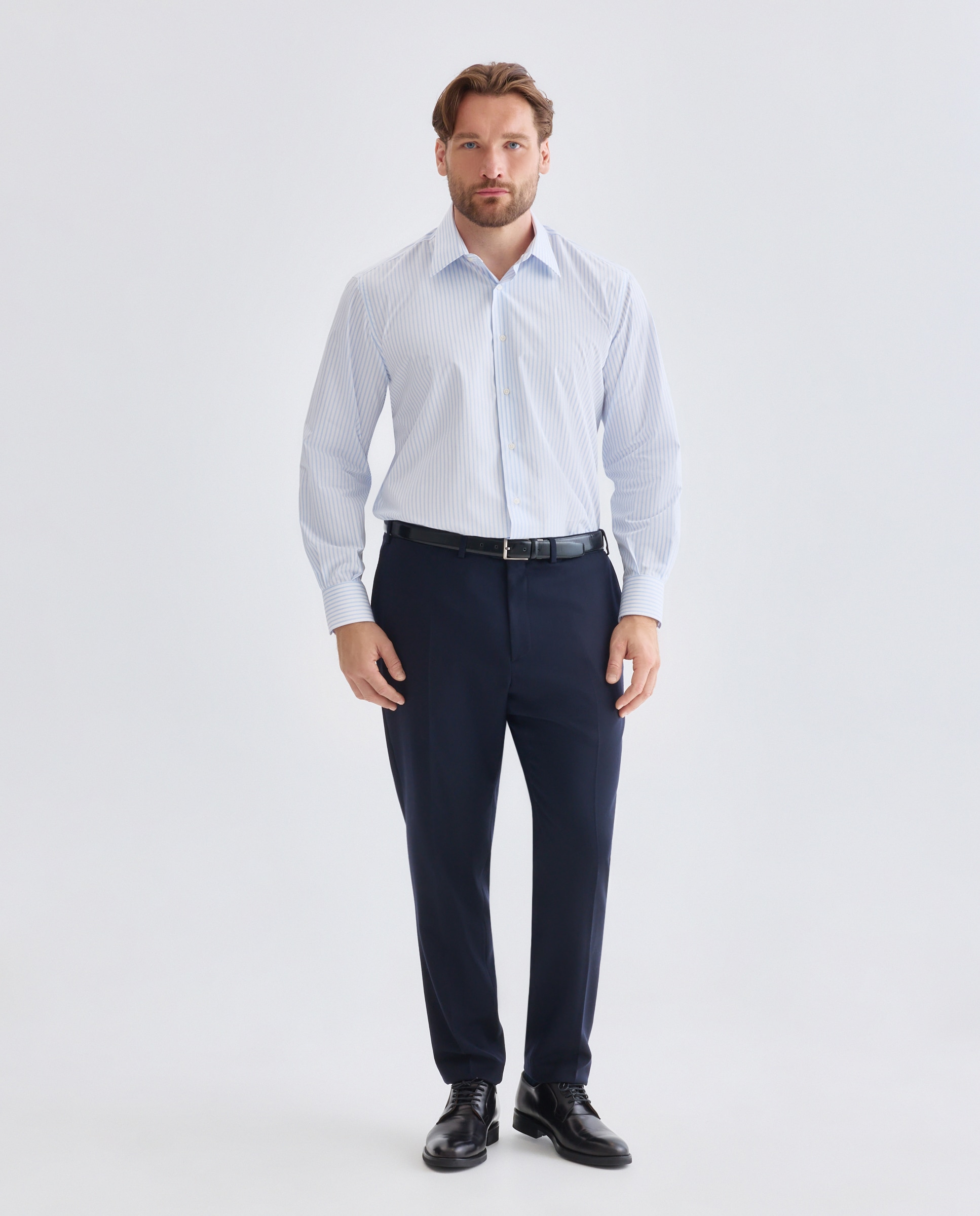 Camisa vestir non iron hombre manga larga - Emidio Tucci - Azul claro Azul claro-2