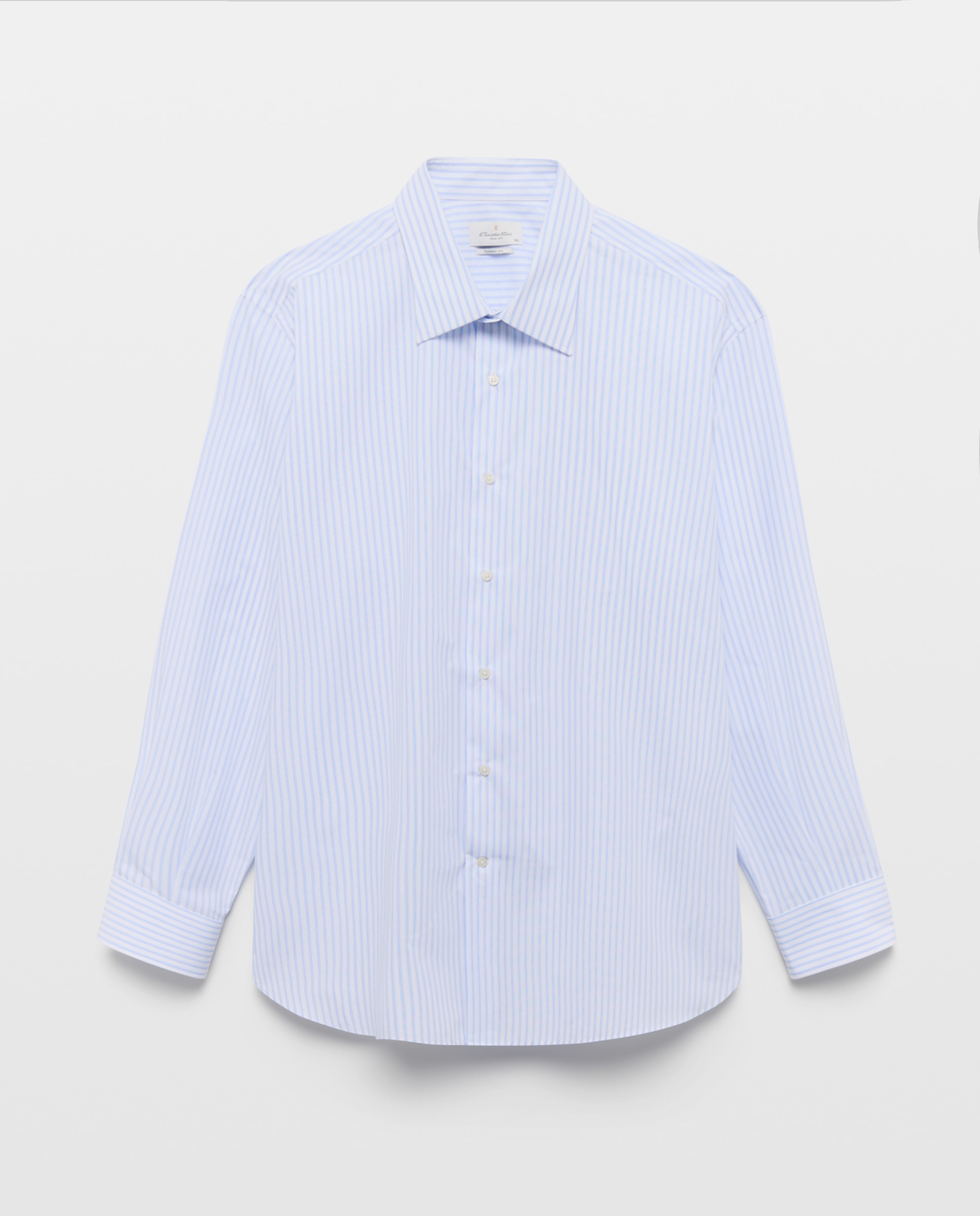 Camisa vestir non iron hombre manga larga - Emidio Tucci - Azul claro Azul claro-5