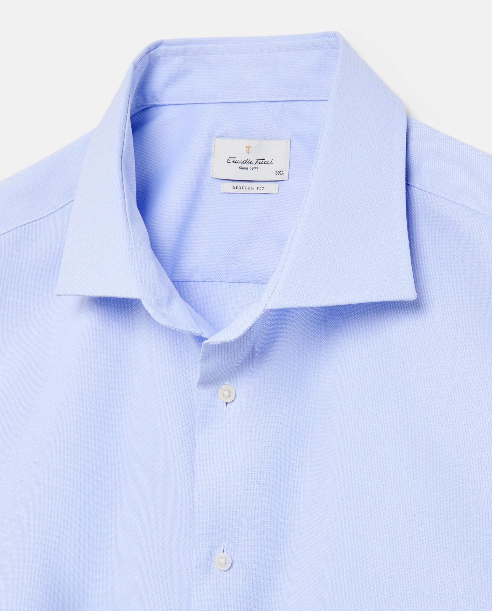 Camisa Clássica Non Iron de Manga Comprida Azul-claro-2