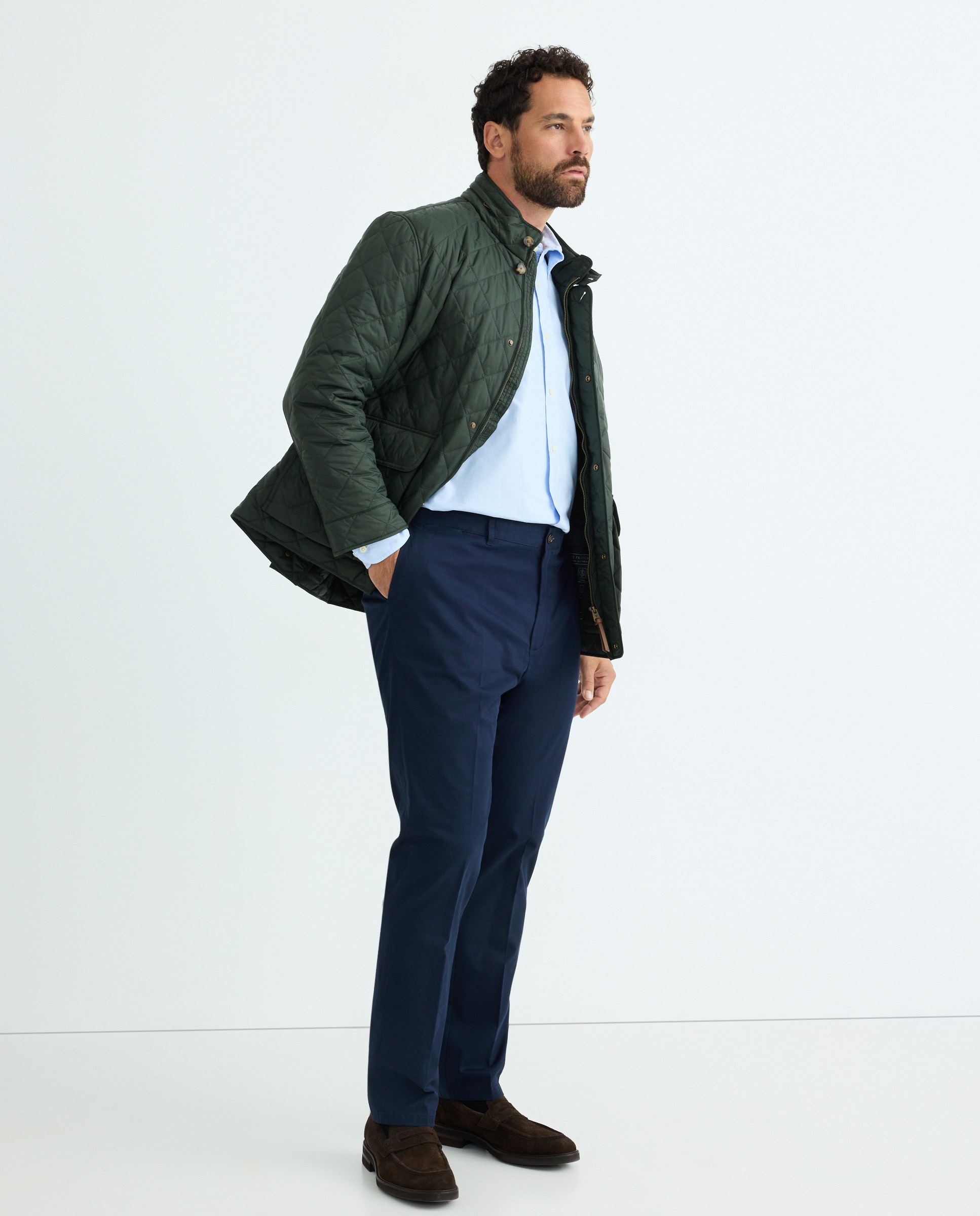 Camisa de hombre tallas grandes sport lisa natural strecht - Emidio Tucci - Azul claro Azul claro-2