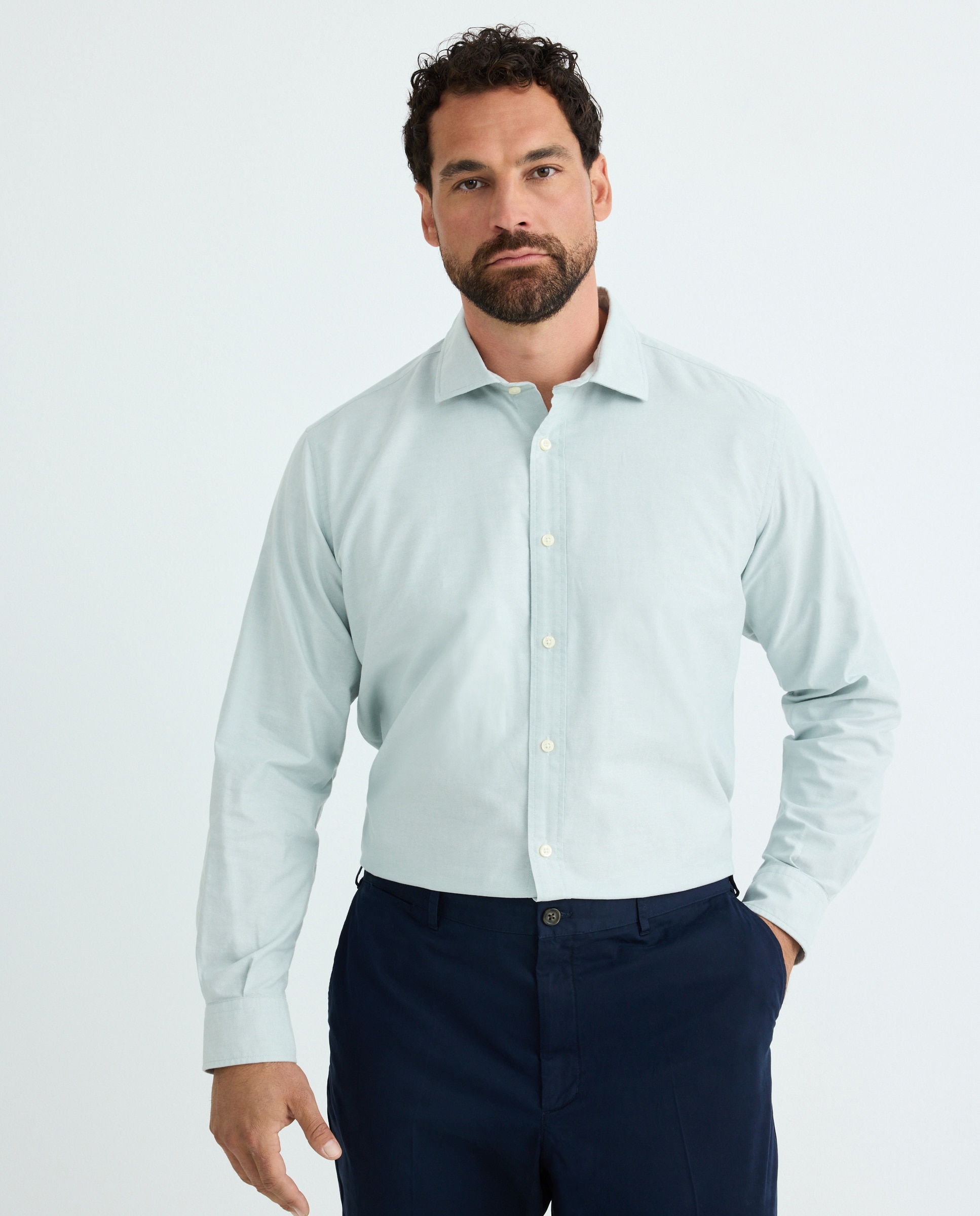 Camisa Casual Tamanhos Grandes Verde-1