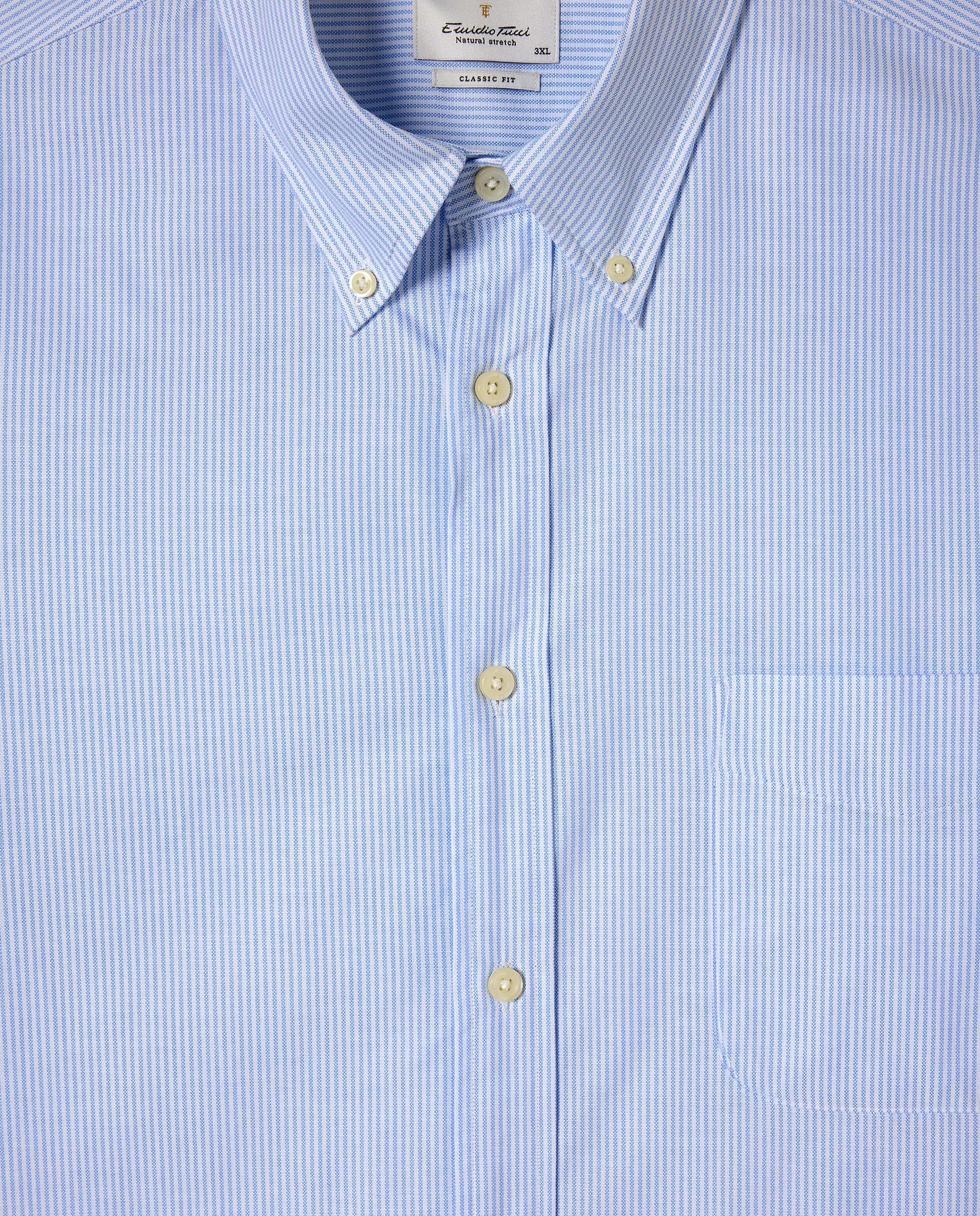 Camisa Casual Tamanhos Grandes Azul-claro-6