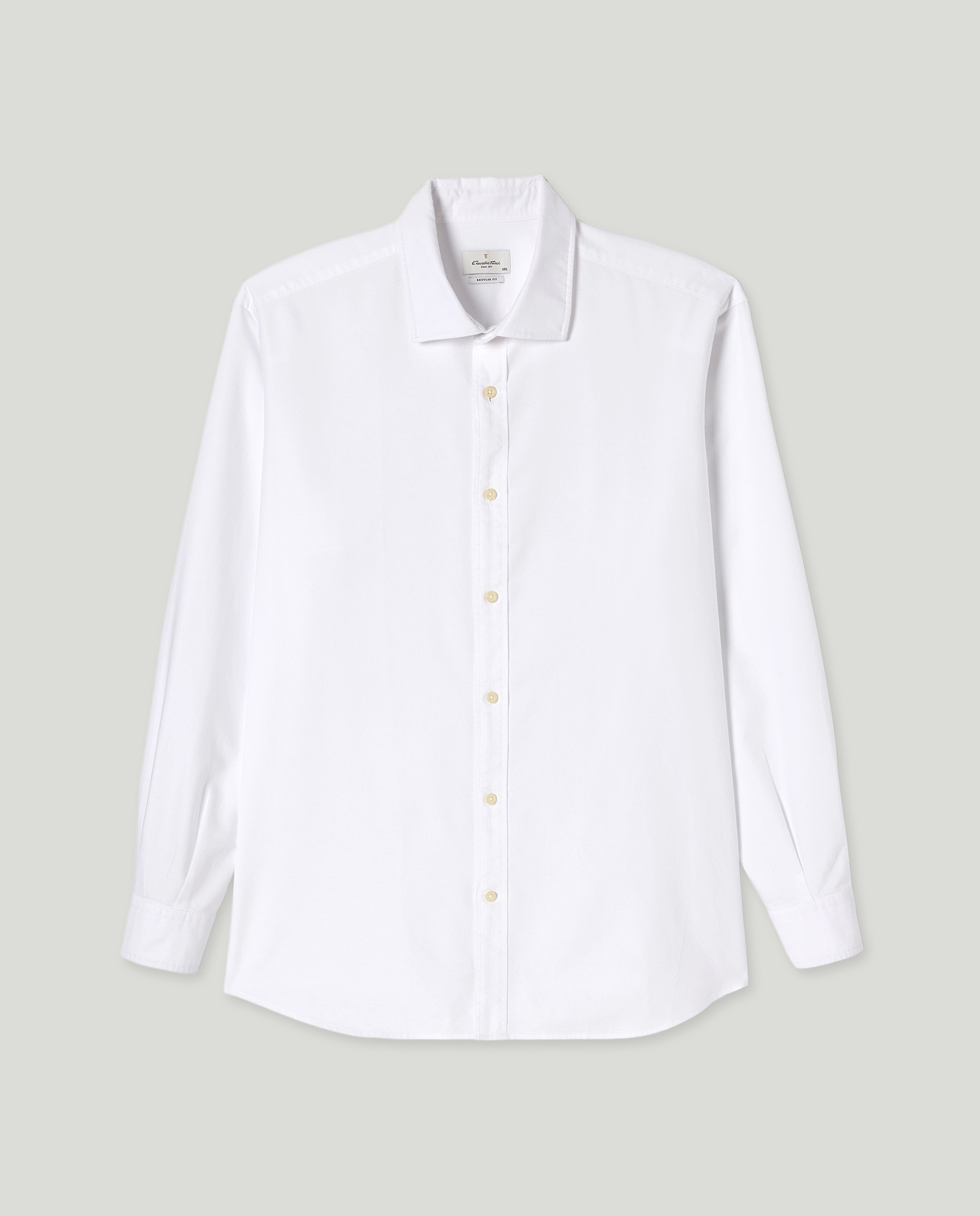 Camisa Casual Tamanhos Grandes Branco-4