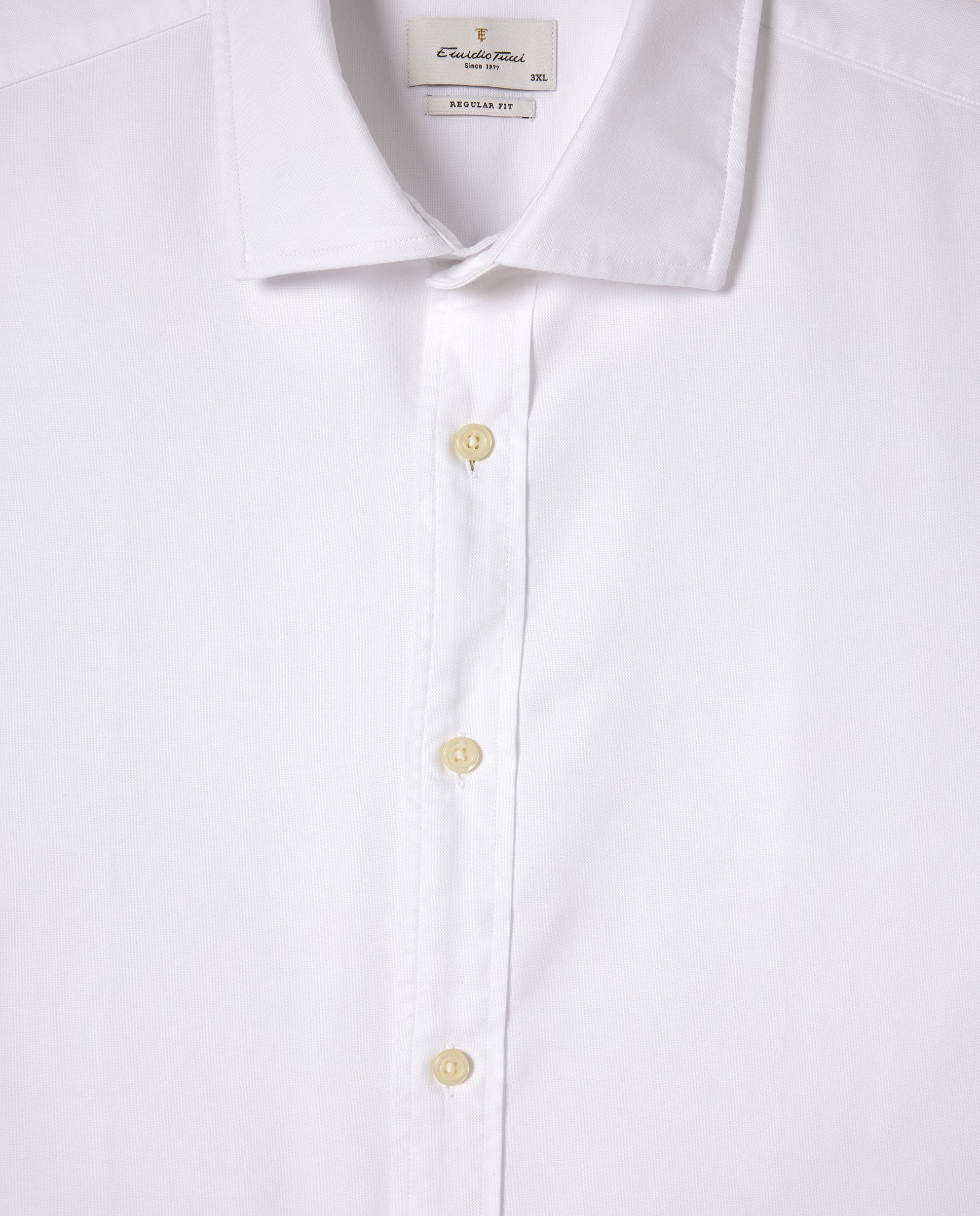 Camisa Casual Tamanhos Grandes Branco-5