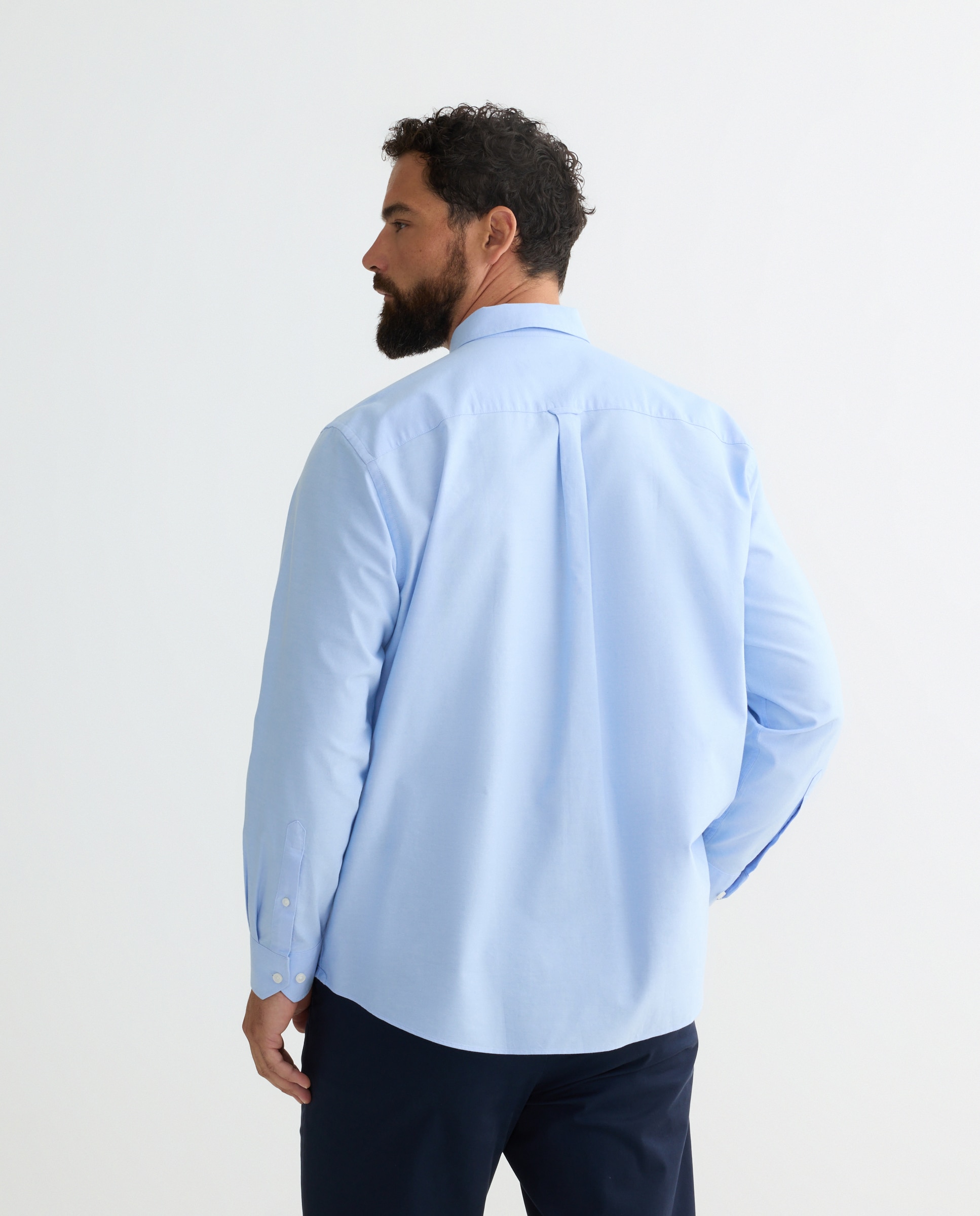Camisa hombre tallas grandes classic fit - Dustin - Azul claro Azul claro-2