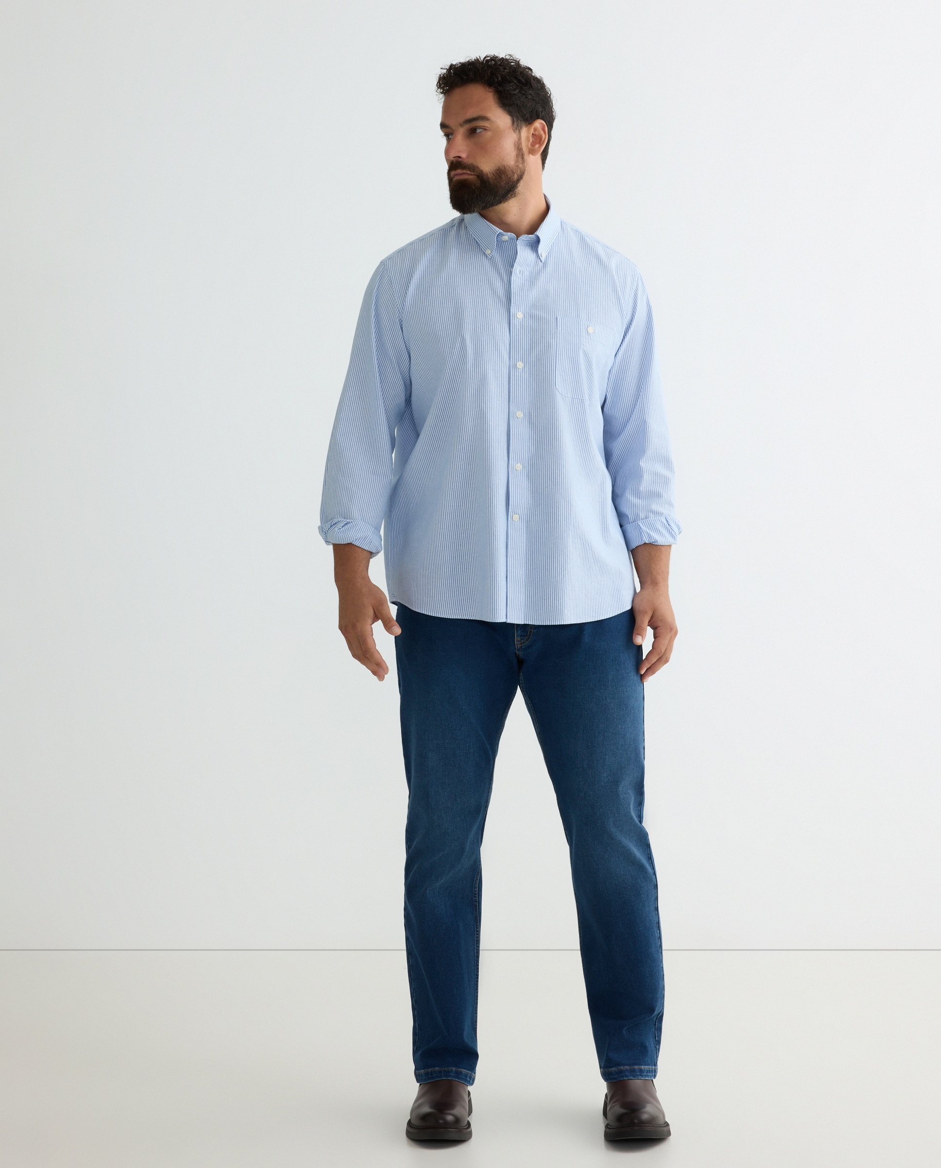 Camisa Tamanhos Grandes Classic Fit Azul-marinho-3