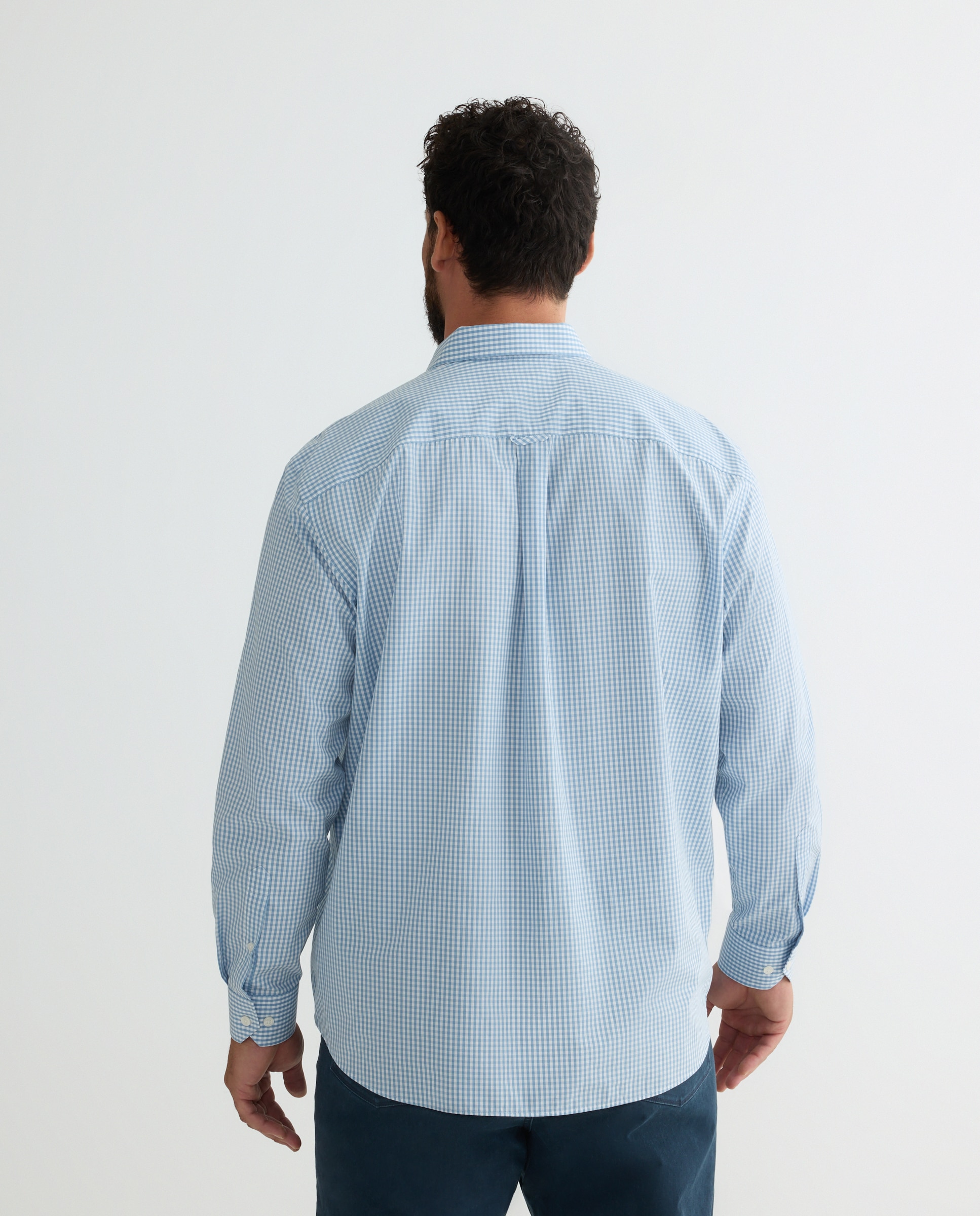 Camisa hombre tallas grandes classic fit - Dustin - Azul claro Azul claro-2