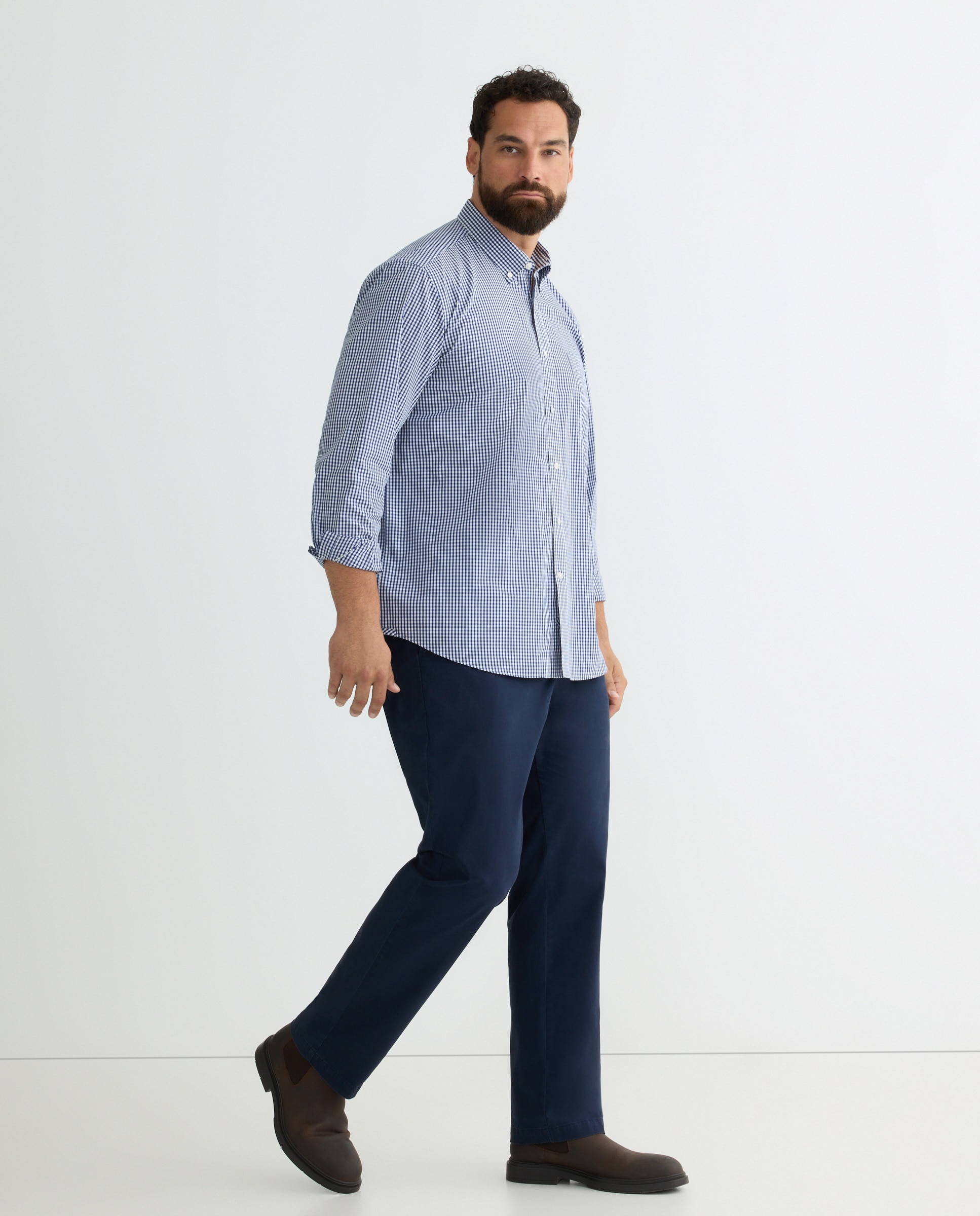 Camisa Tamanhos Grandes Classic Fit Azul-marinho-1