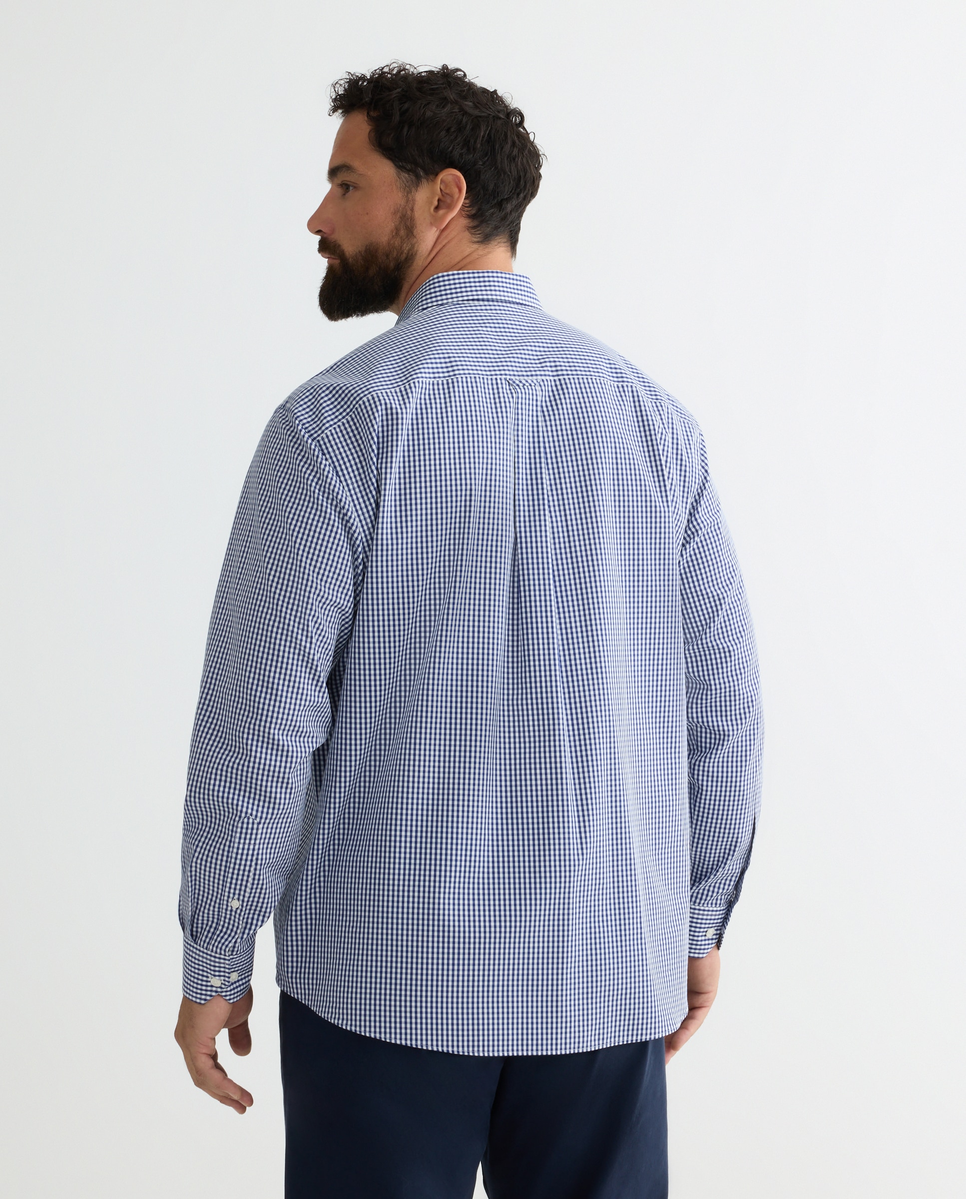 Camisa Tamanhos Grandes Classic Fit Azul-marinho-2