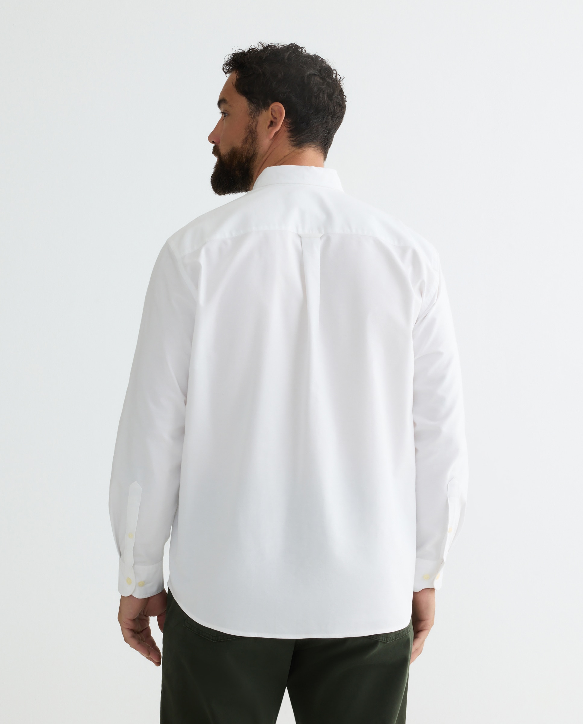 Camisa Casual Tamanhos Grandes Branco-2
