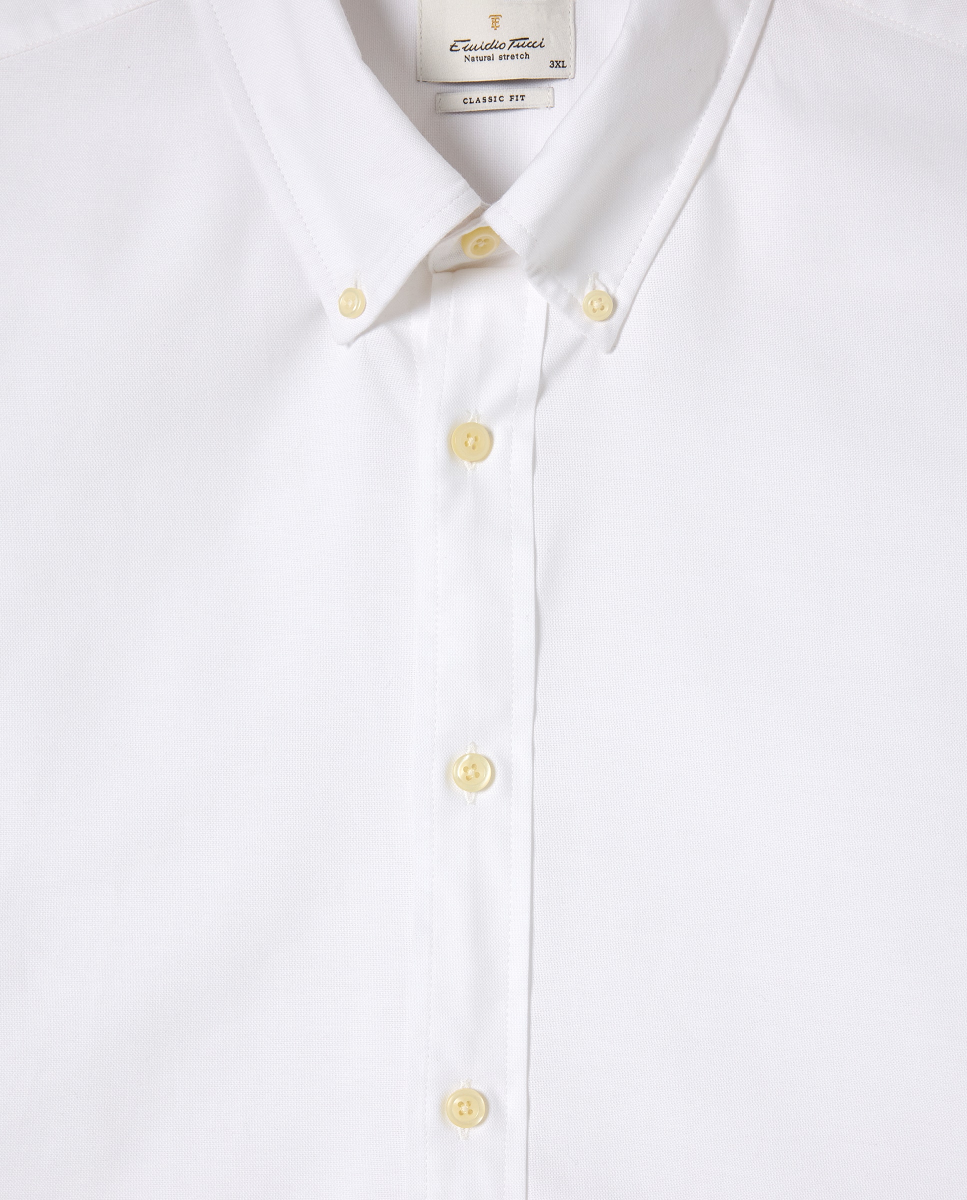 Camisa Casual Tamanhos Grandes Branco-5