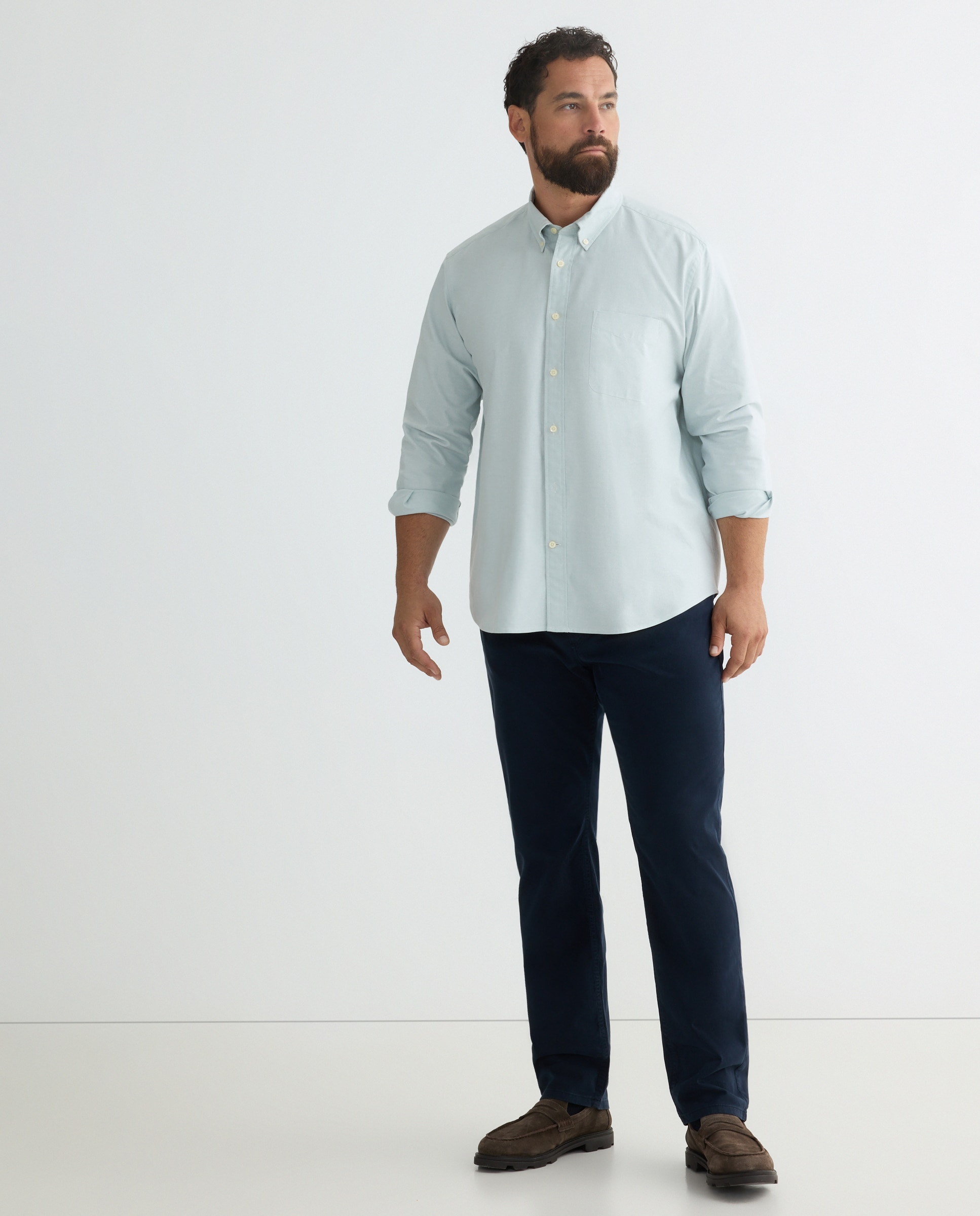 Camisa Casual Tamanhos Grandes Verde-1