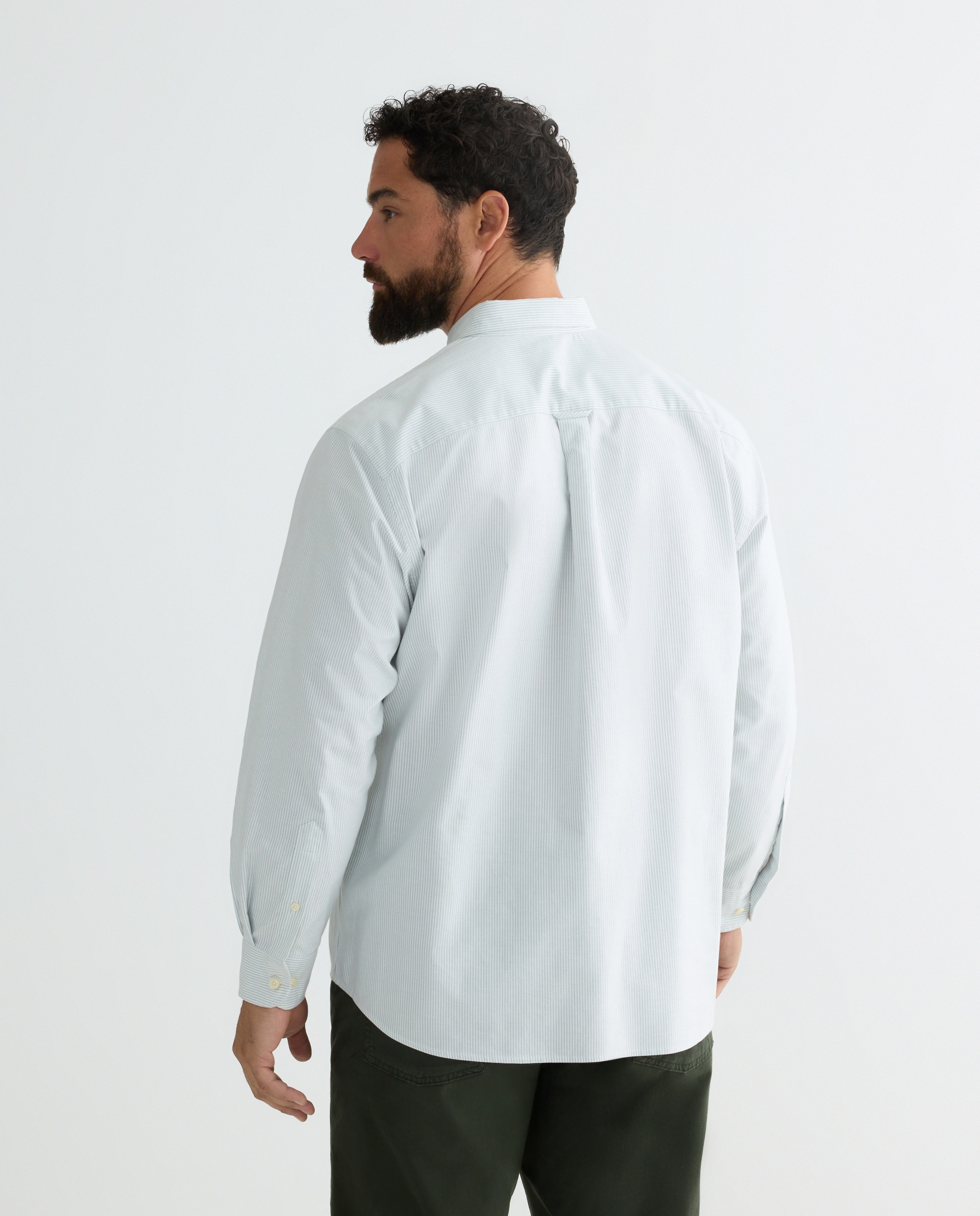 Camisa Casual Tamanhos Grandes Verde-2