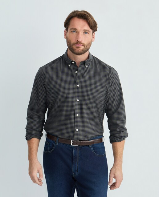 Imagen 0 de Camisa de manga larga tallas grandes oxford cuadro vichy patrón classic