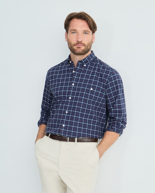 Imagen 0 de Camisa de manga larga tallas grandes oxford cuadro patrón classic