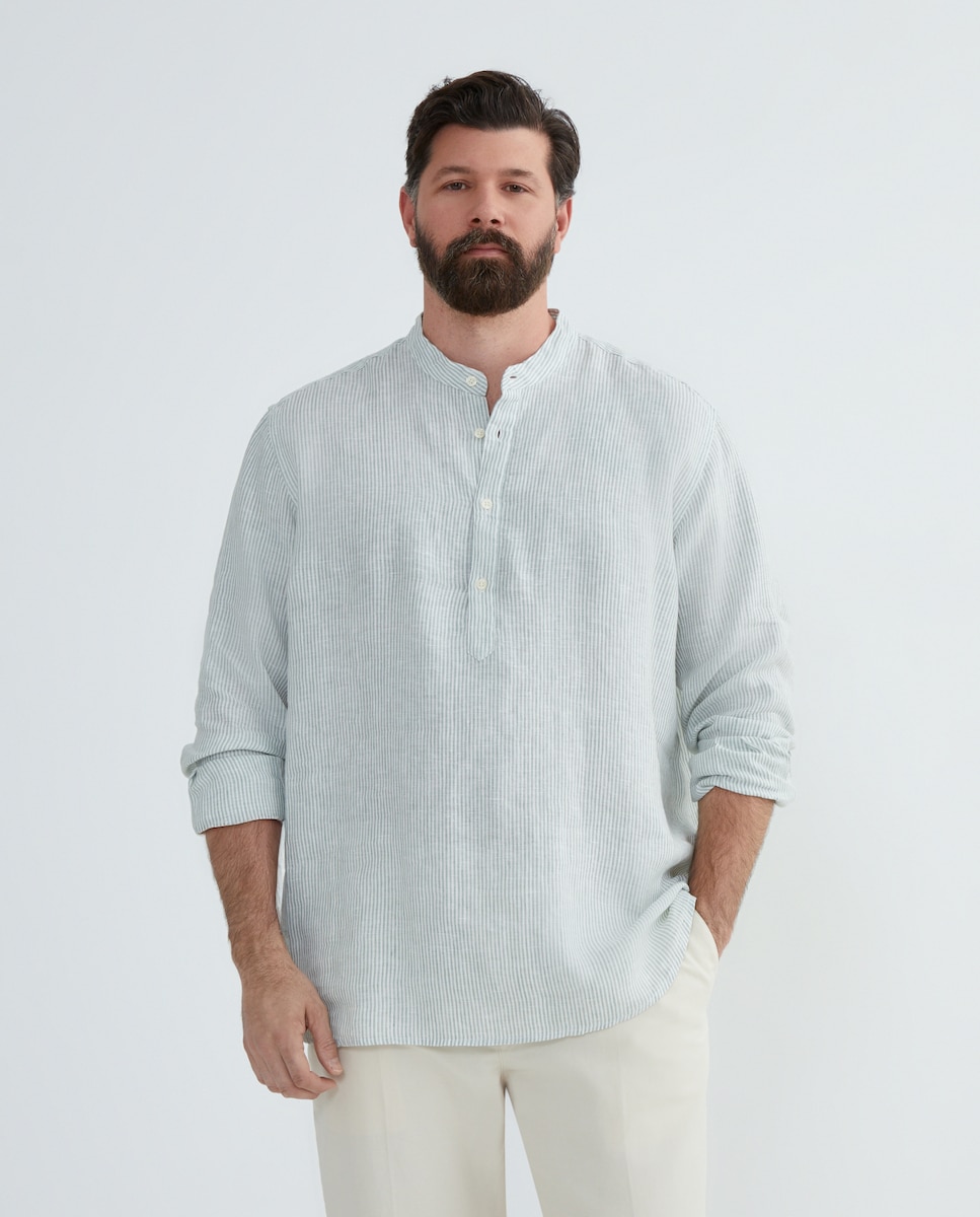 Camisa de hombre 100 lino tallas grandes sport · Emidio Tucci