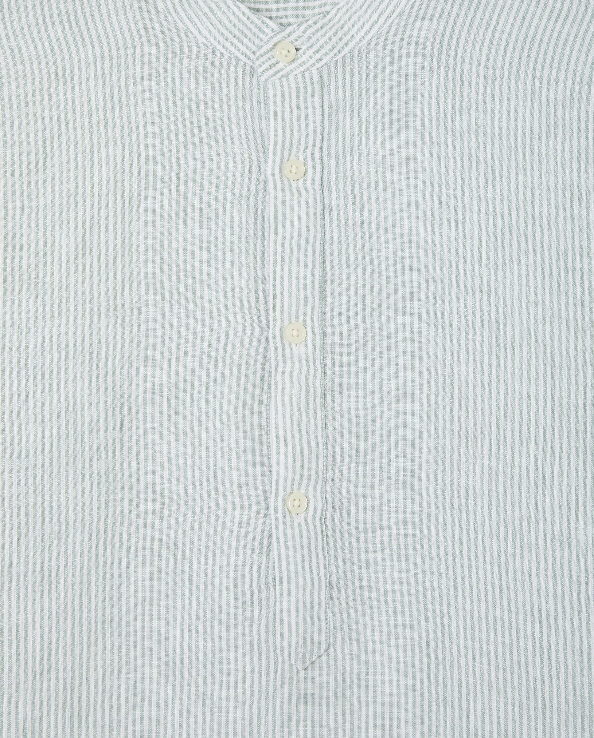 Camisa Casual 100% Linho Tamanhos Grandes Verde-5