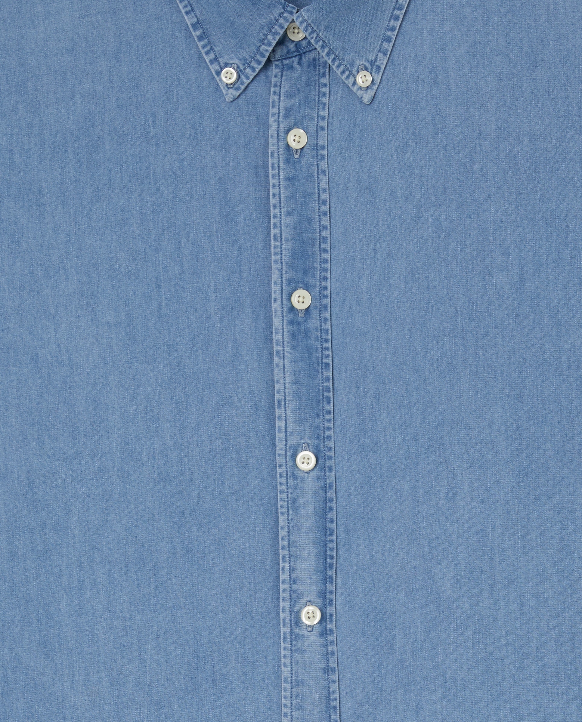 Camisa Casual com Manga Comprida Azul-5