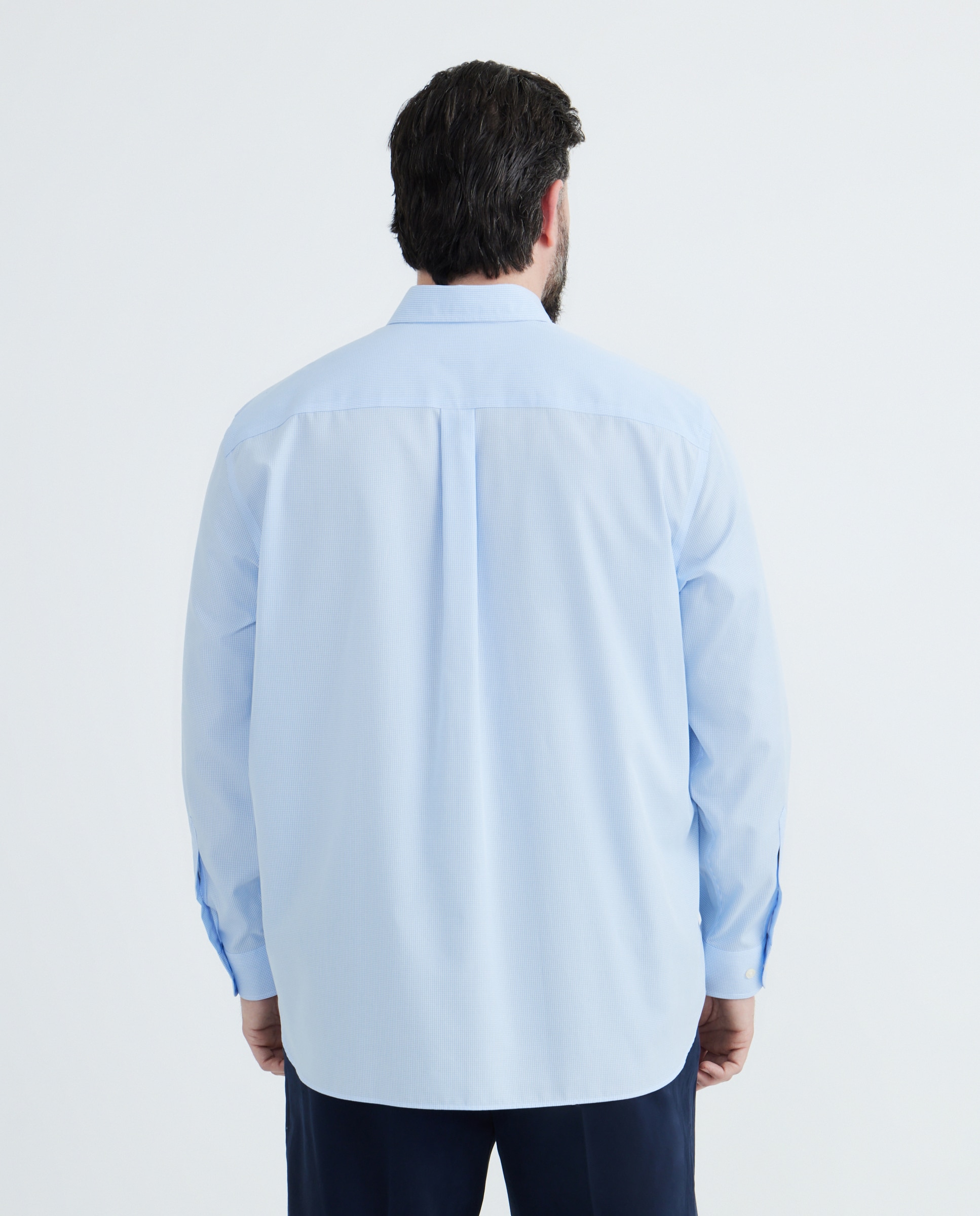 Camisa Casual de Manga Comprida TG Azul-claro-3