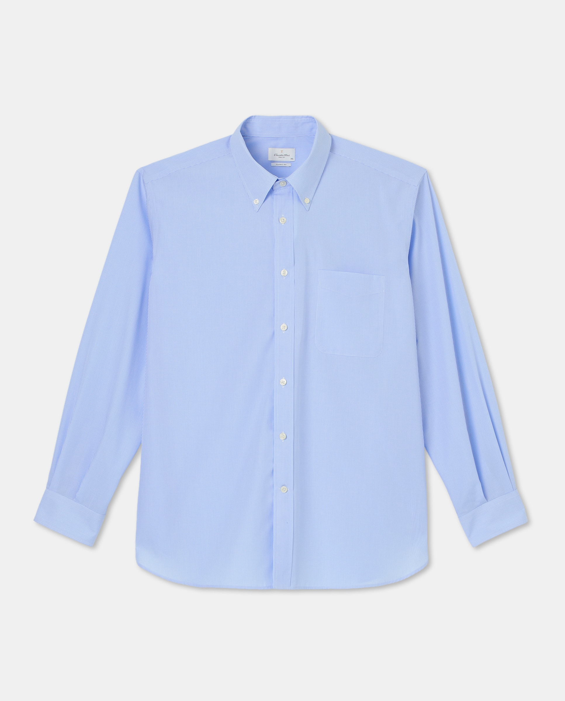 Camisa Casual de Manga Comprida TG Azul-claro-4