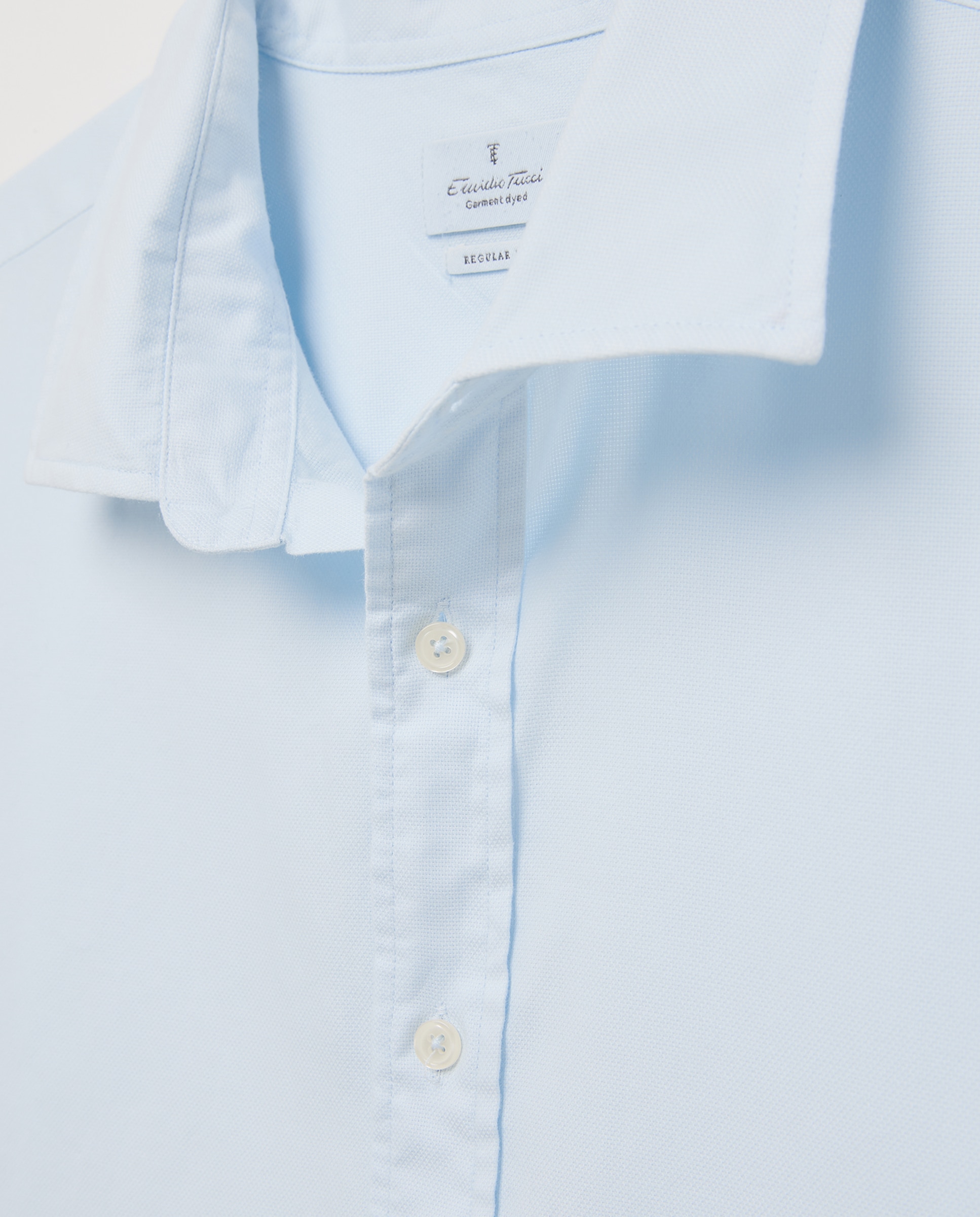 Camisa Casual de Manga Comprida Azul-claro-5