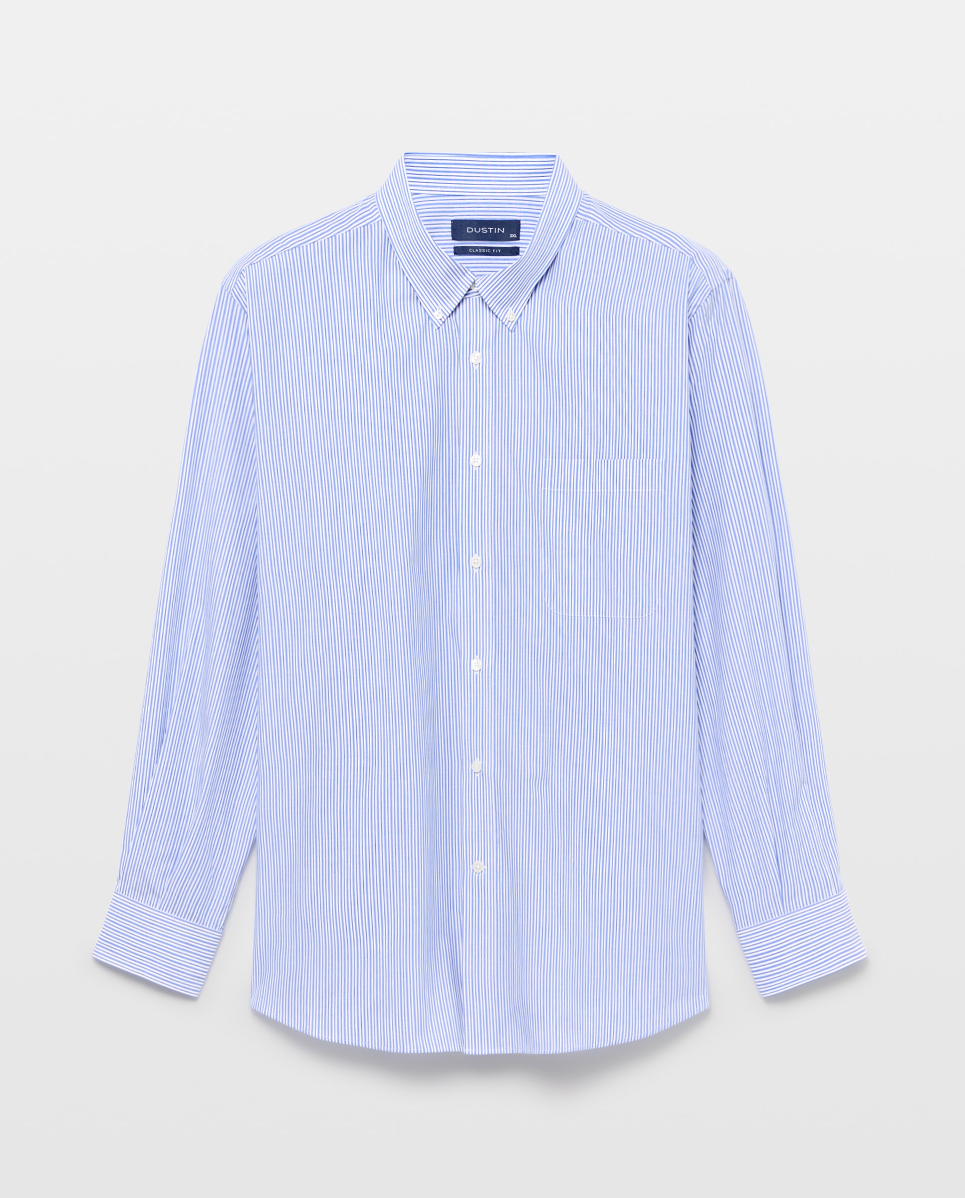 Imagen 2 de Camisa de algodón stretch de popelín de rayas bicolor. - Dustin - Azul Azul