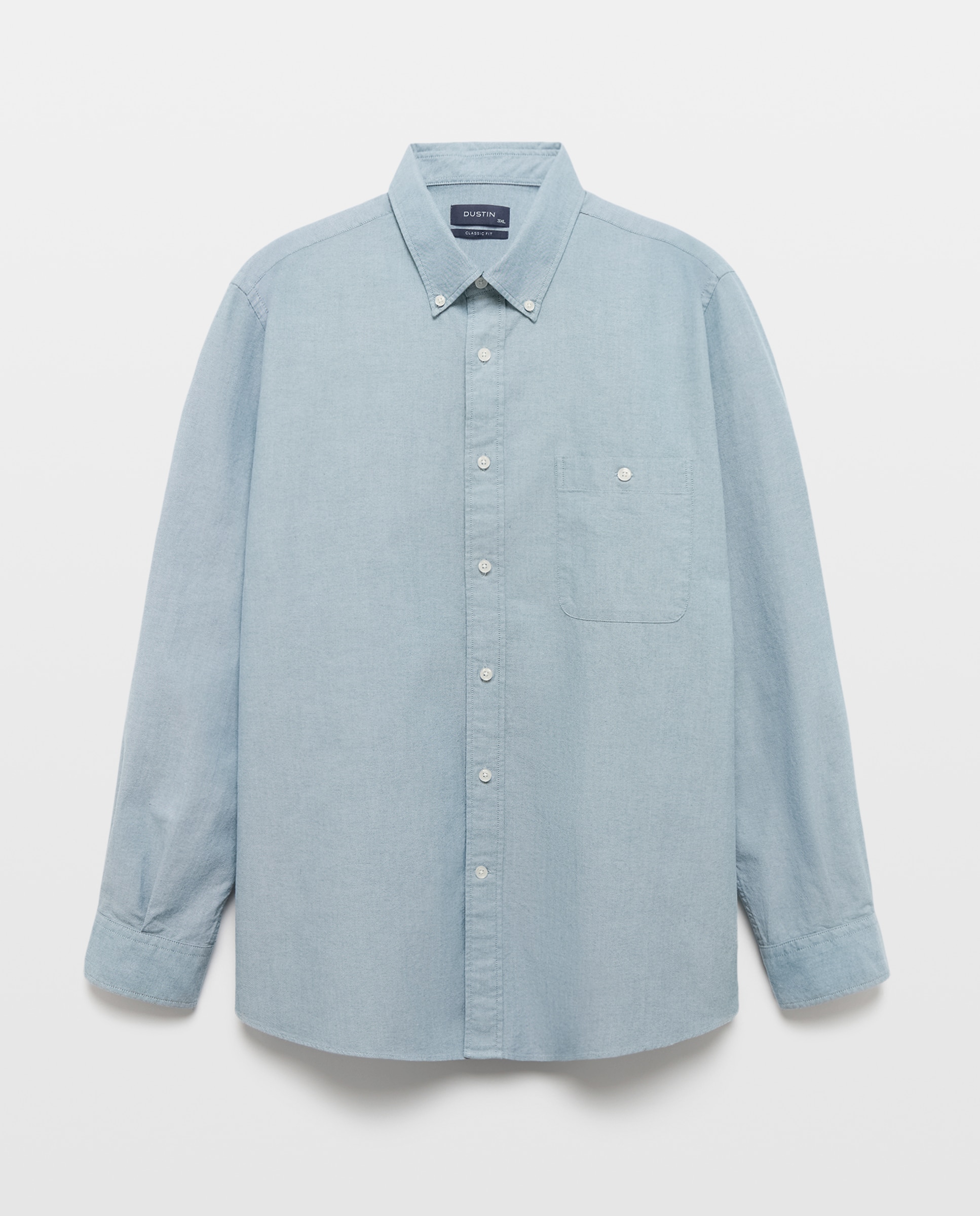 Camisa Oxford Desportiva Lisa Classic Fit Verde Água-4
