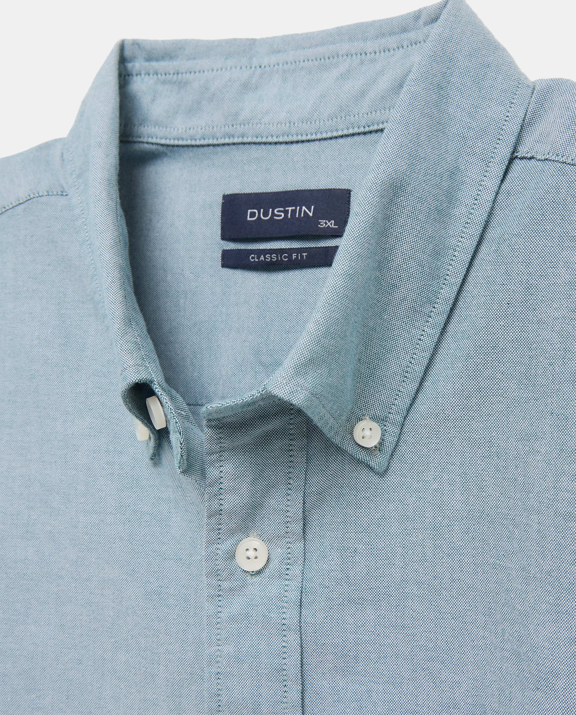 Camisa Oxford Desportiva Lisa Classic Fit Verde Água-5
