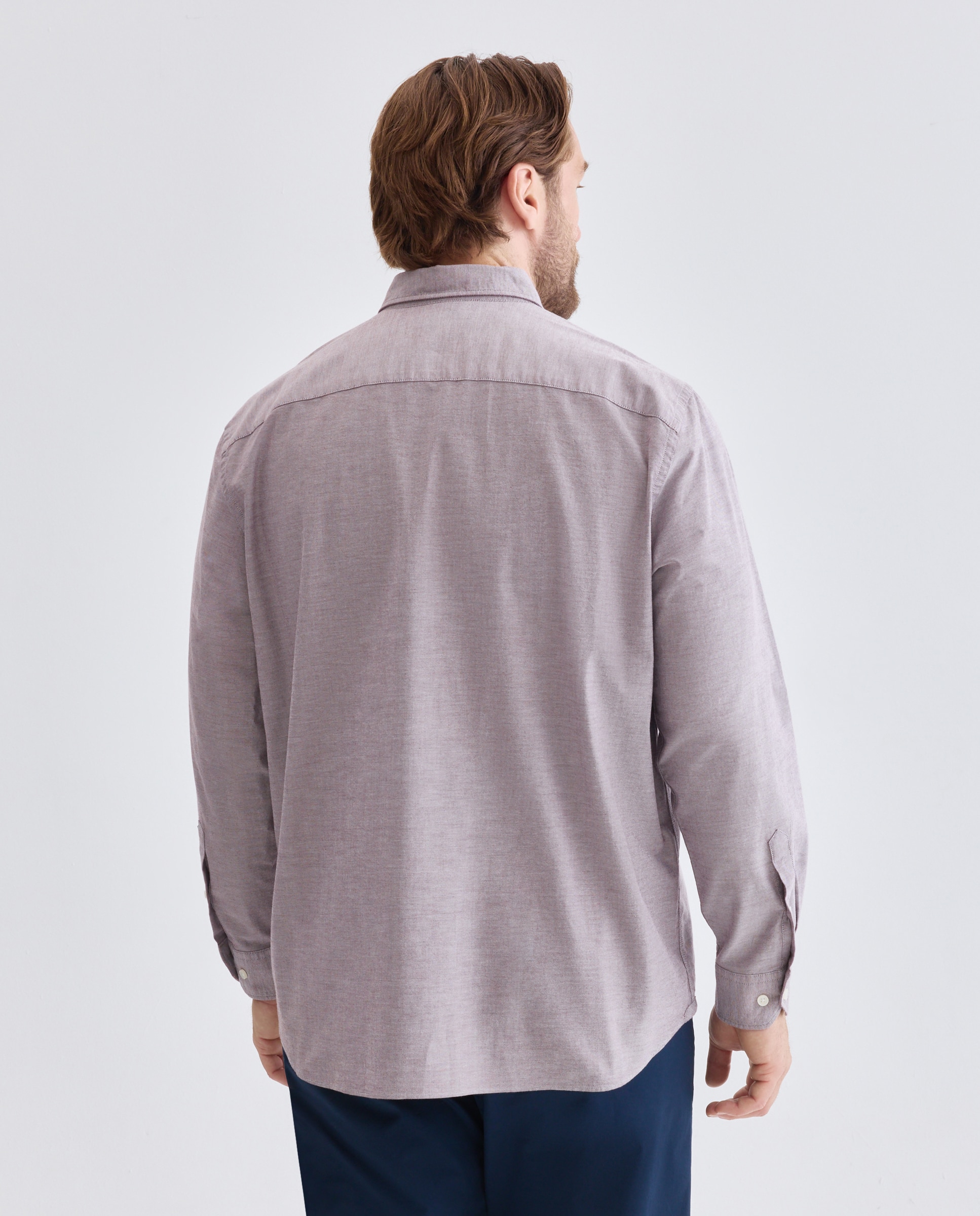 Imagen 3 de Camisa oxford stretch lisa classic fit. - Dustin - Burdeos Burdeos