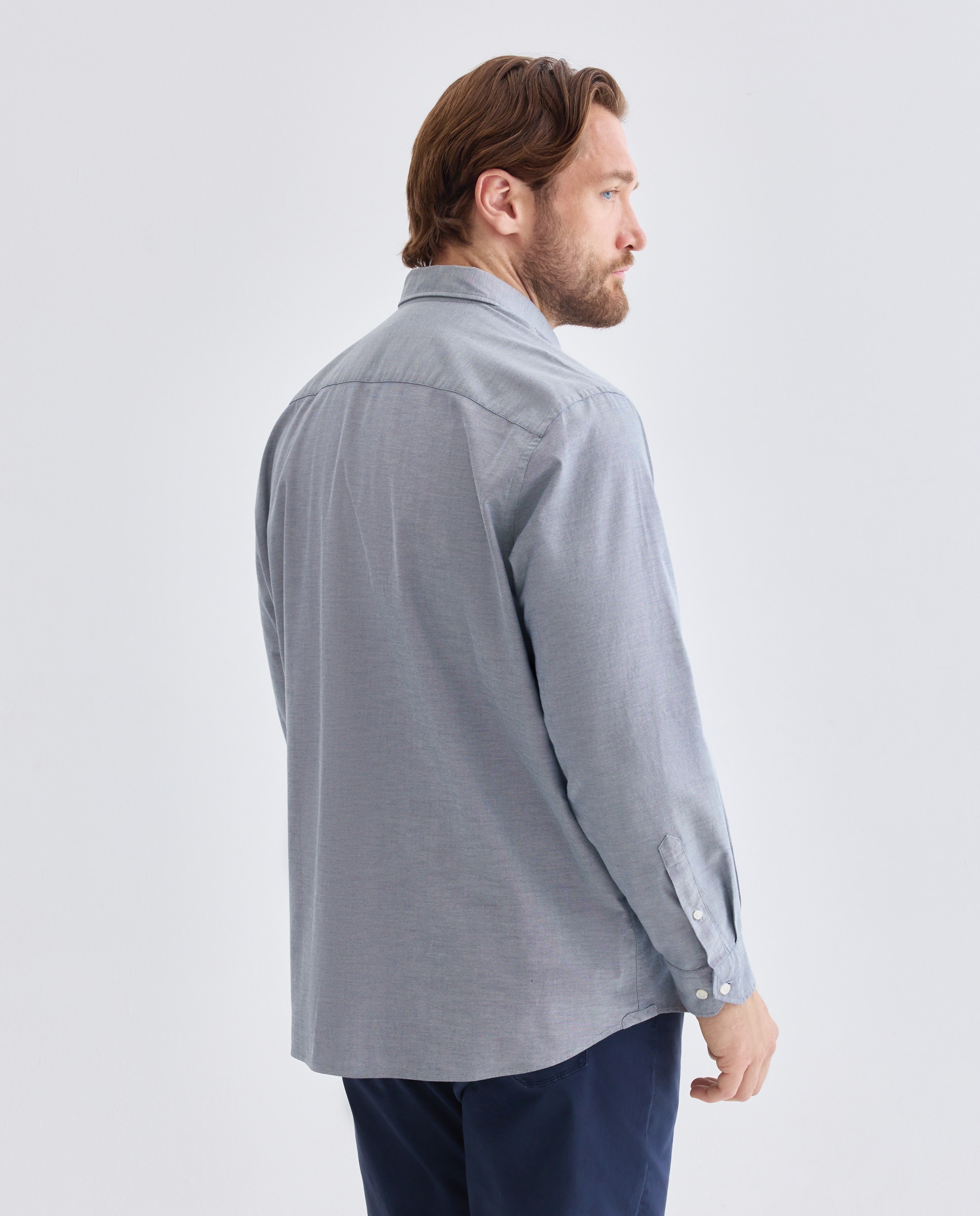 Imagen 3 de Camisa oxford stretch lisa classic fit. - Dustin - Azul marino Azul marino