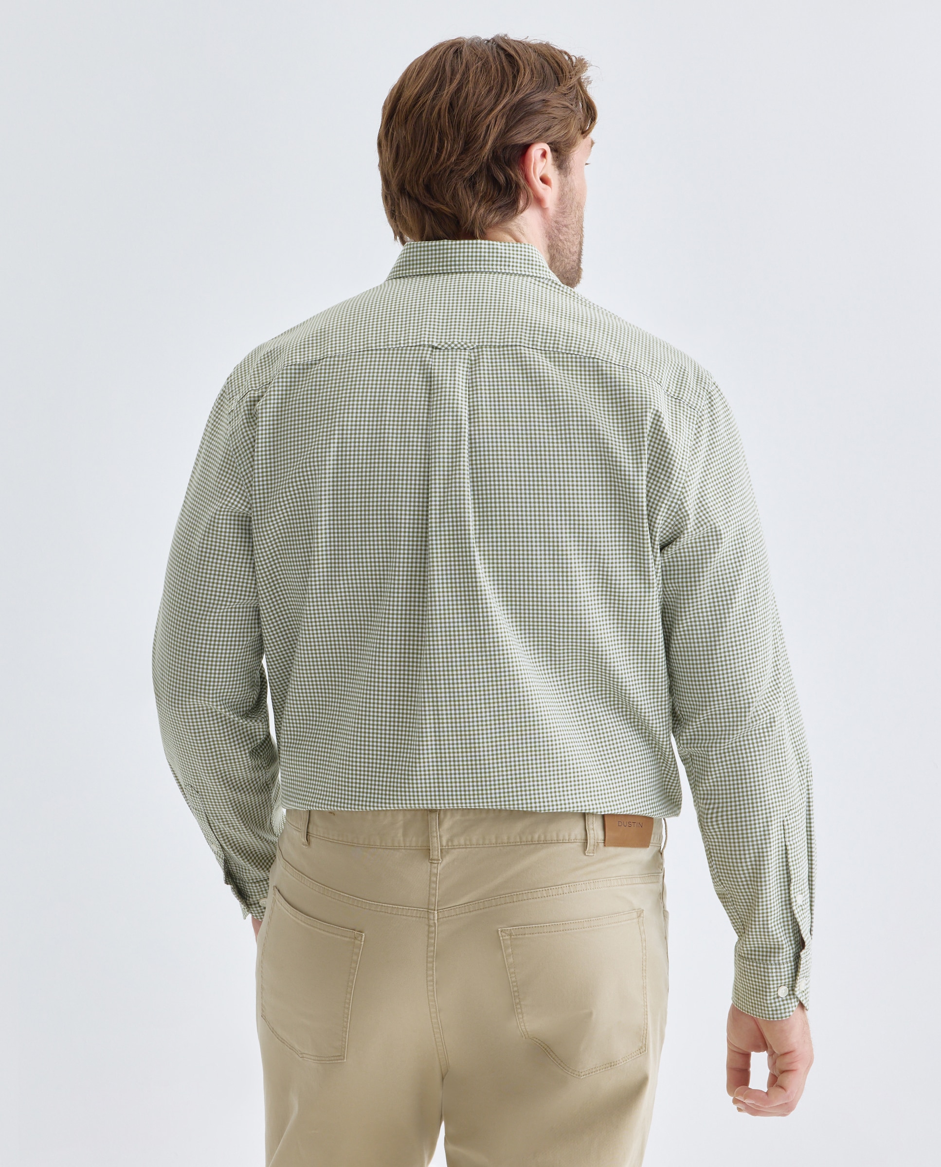 Camisa Oxford Desportiva aos Quadrados Vichy Classic Fit Azul-marinho-3