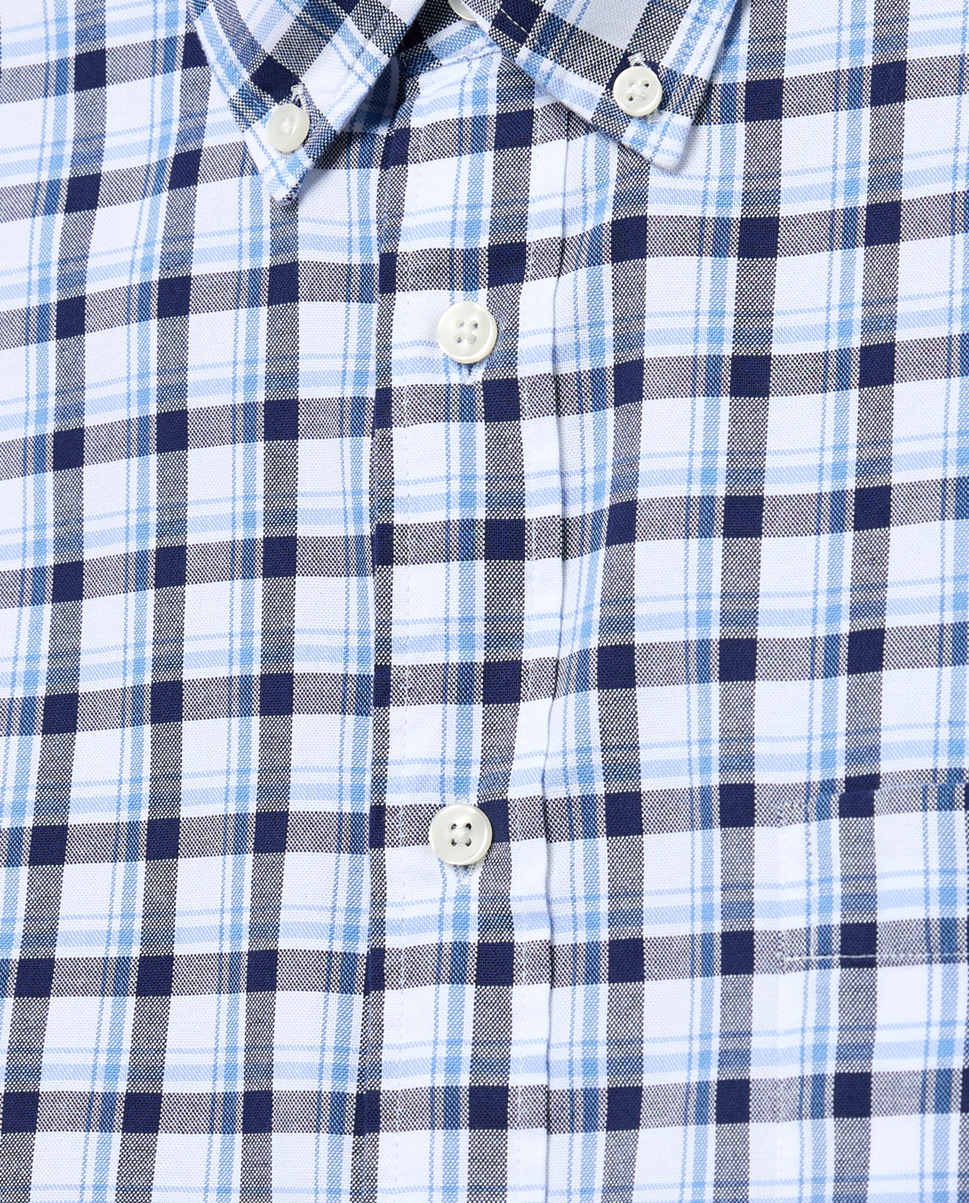 Coleção de Camisas Oxford Desportivas aos Quadrados. Cinzento-claro-5
