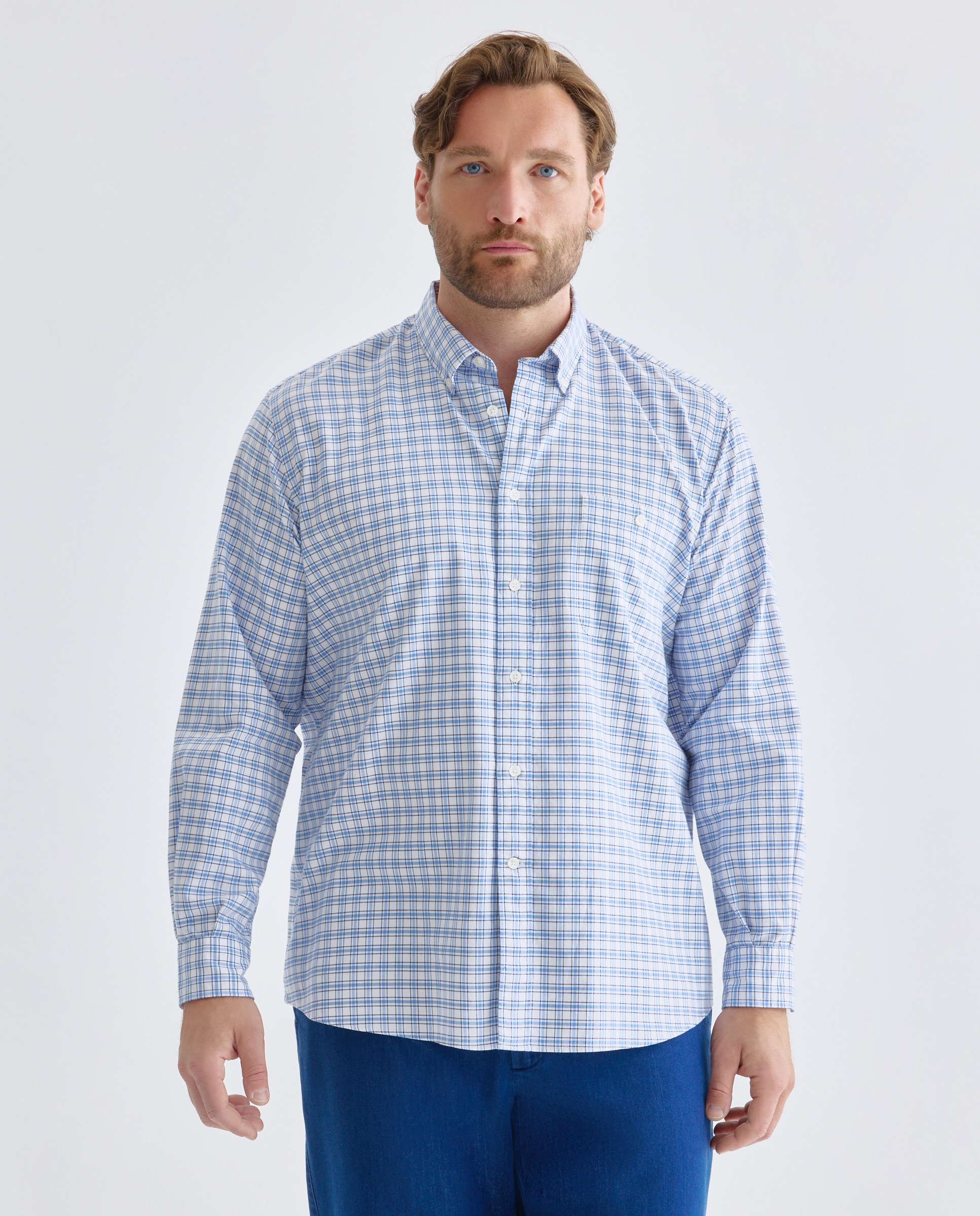 Imagem 0 de Coleção de Camisas Oxford Desportivas aos Quadrados.