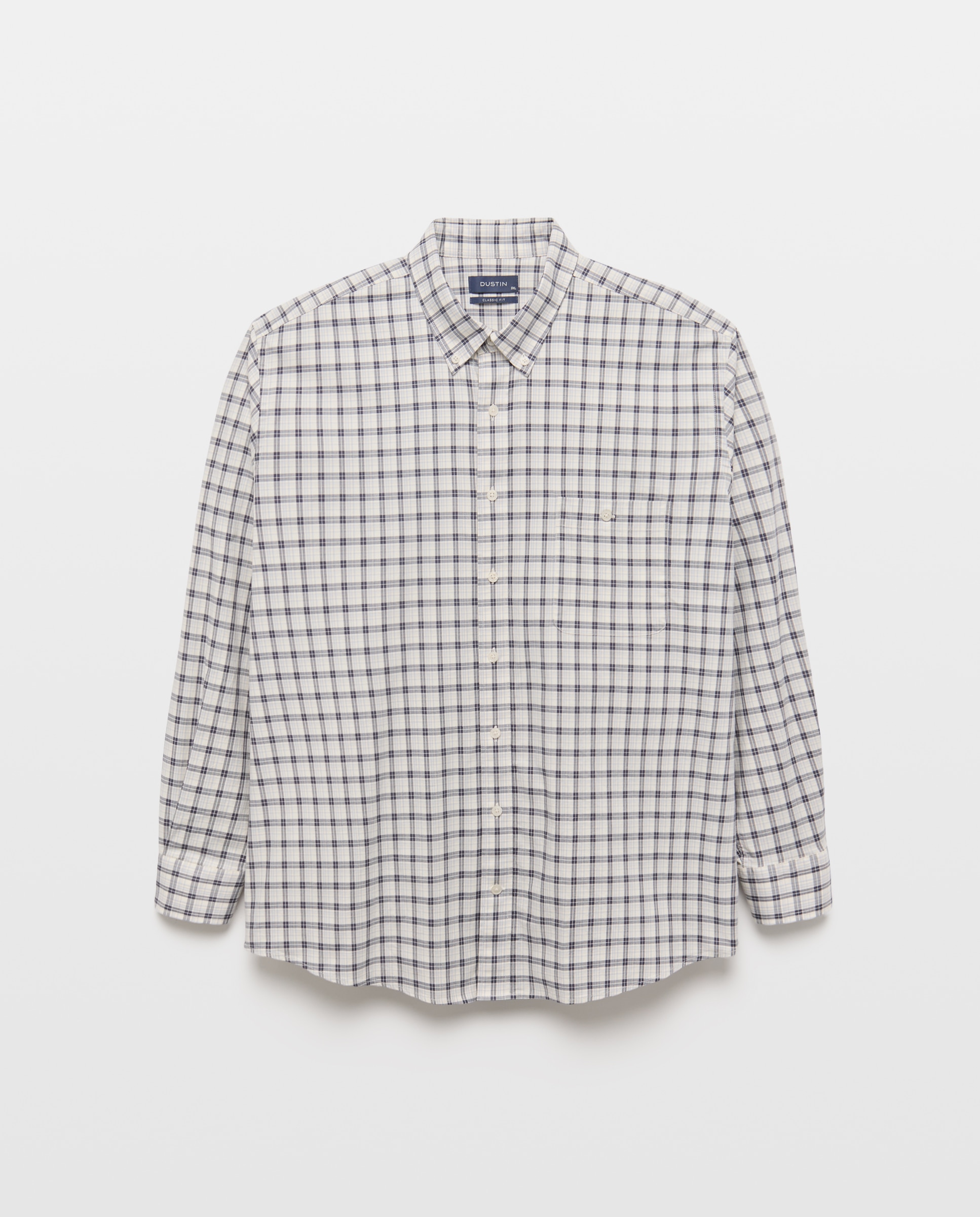 Camisa de twill algodón stretch de cuadro colección. - Dustin - Azul marino Azul marino-4