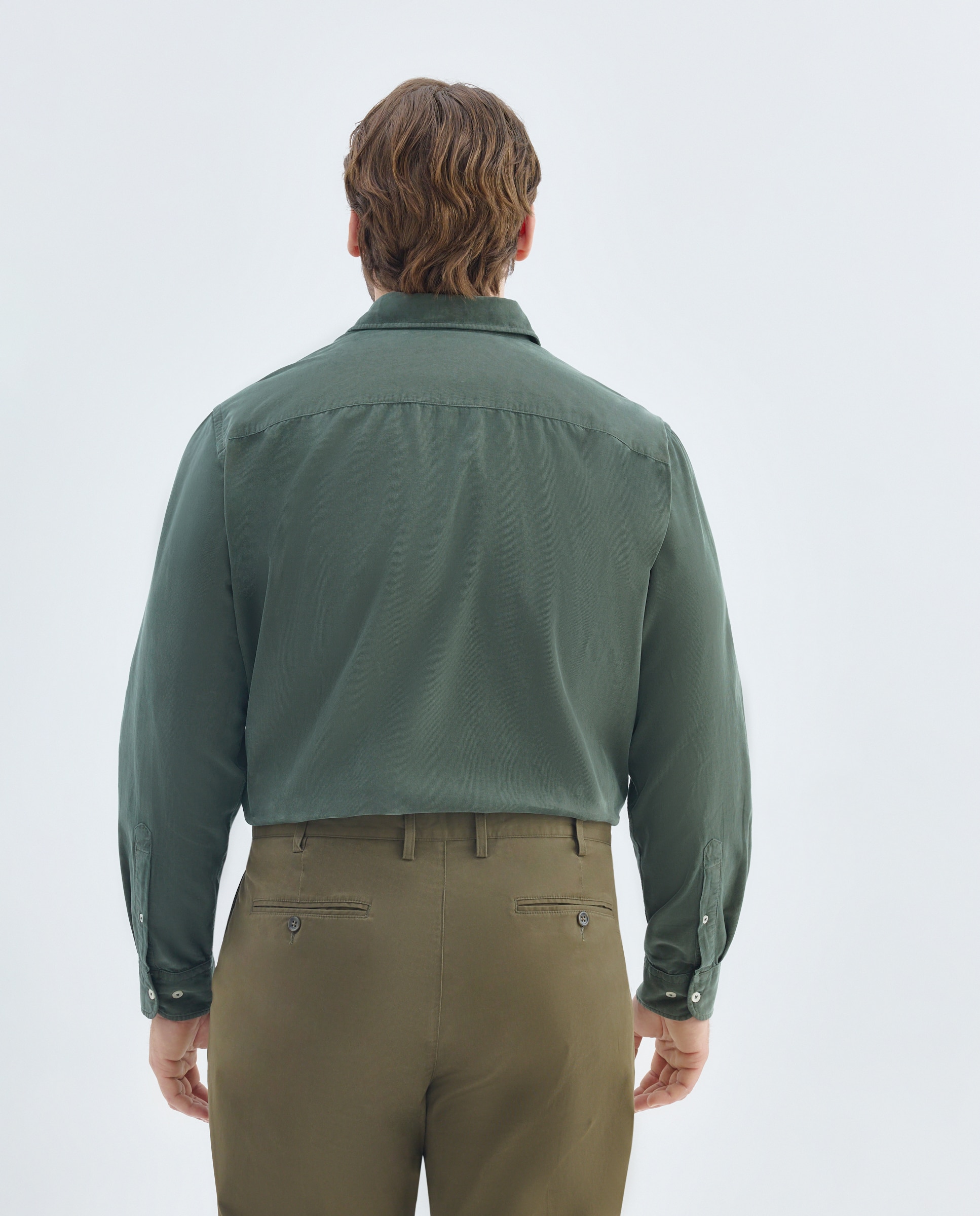 Imagen 3 de Camisa sport denim ml hombre - Emidio Tucci - Verde oscuro Verde oscuro