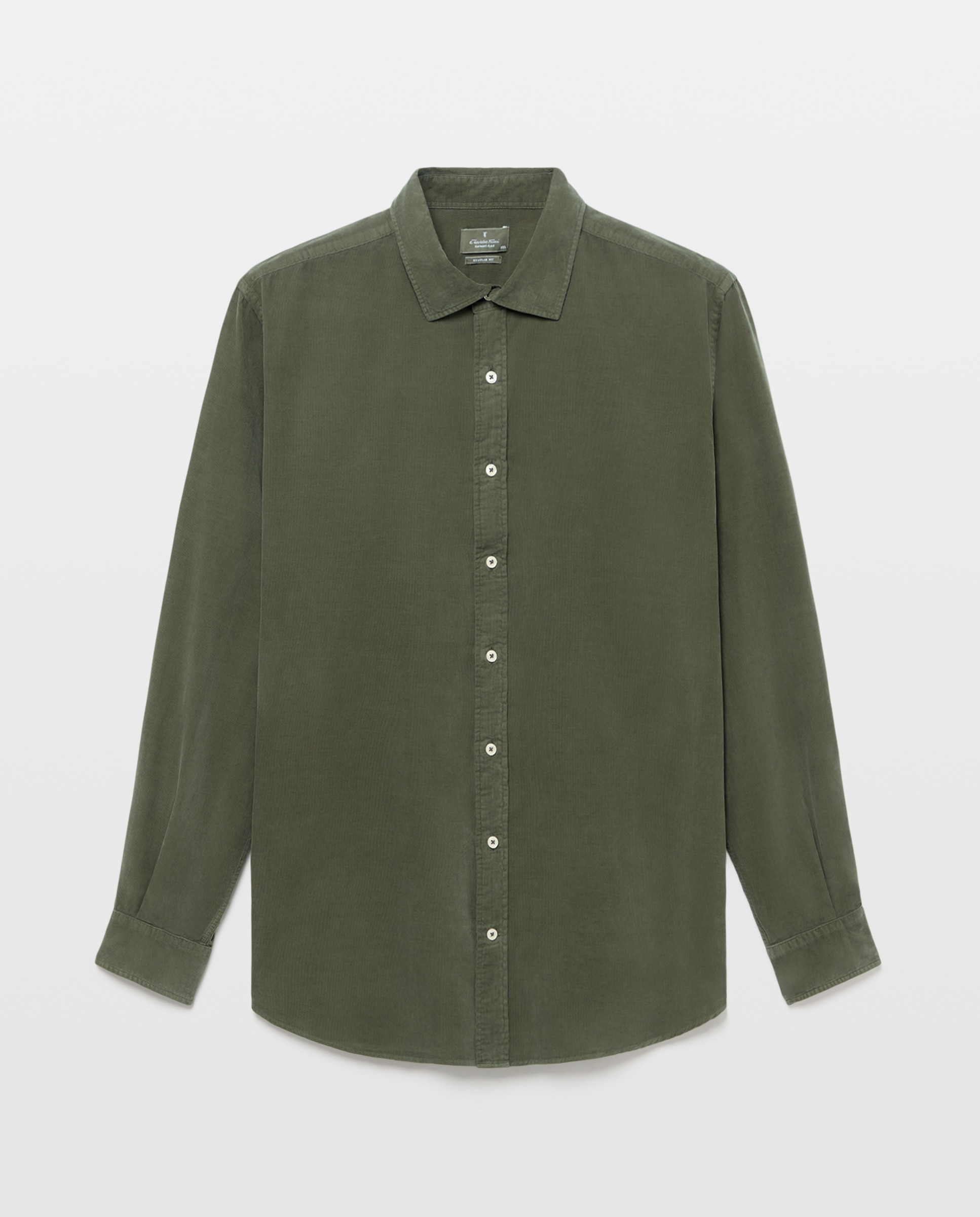 Imagen 4 de Camisa sport denim ml hombre - Emidio Tucci - Verde oscuro Verde oscuro