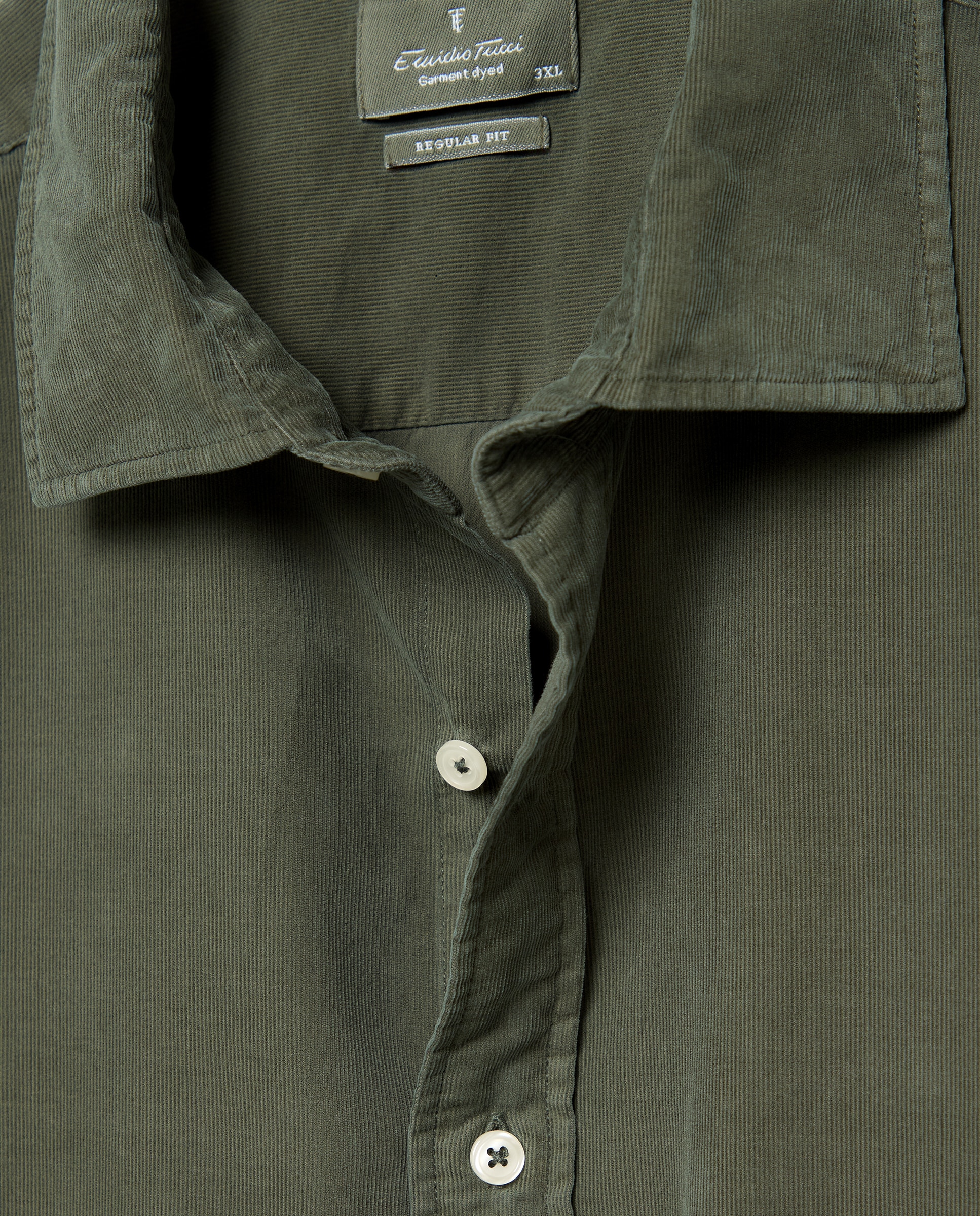Imagen 5 de Camisa sport denim ml hombre - Emidio Tucci - Verde oscuro Verde oscuro