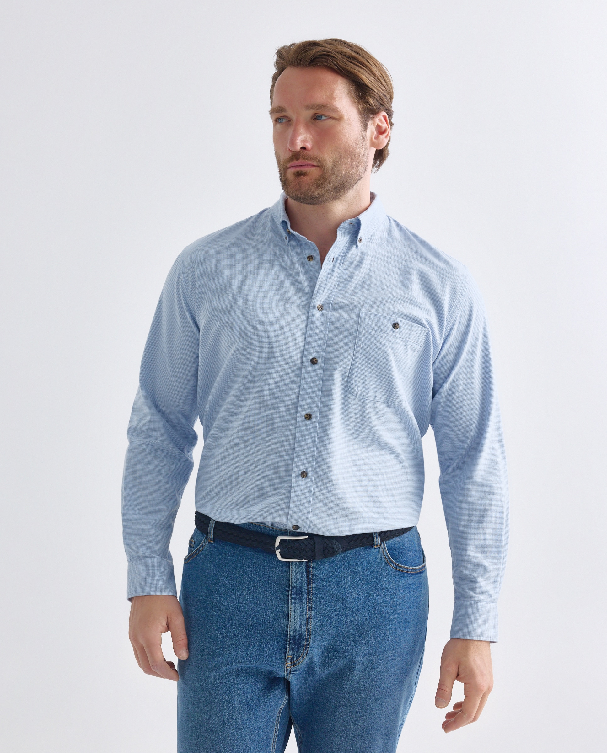 Imagem 0 de Camisa Casual Villela Pied-de-Poule Tamanhos Grandes