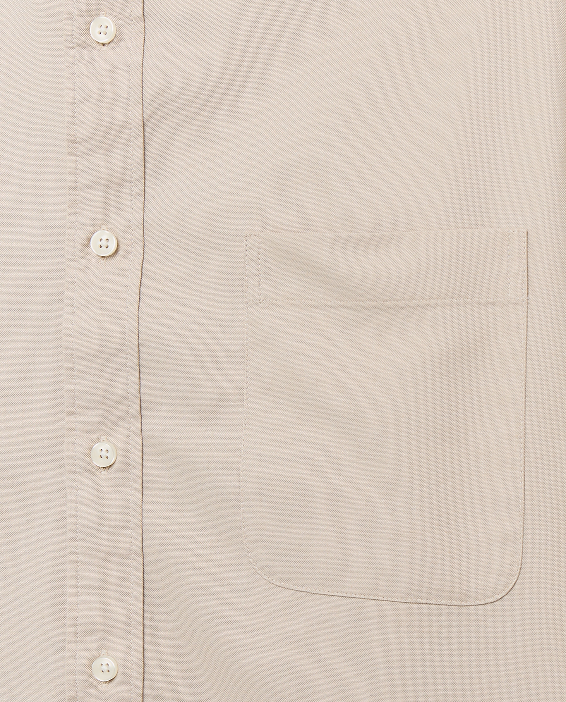 Camisa tallas grandes oxford stretch lisa regular fit. - Dustin - Beige Beige-5