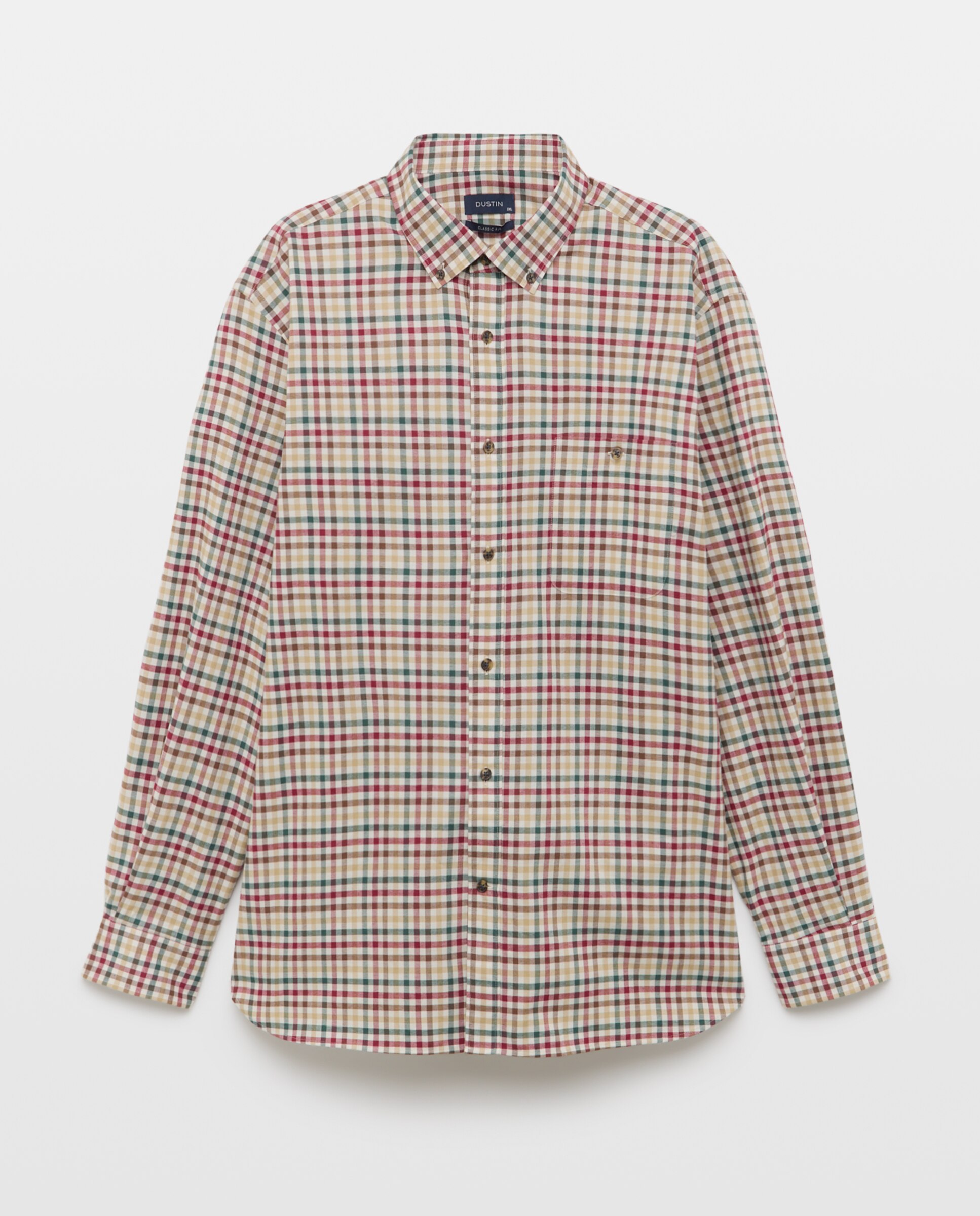 Camisa de sport tallas grandes villela cuadros vichy tricolor. - Dustin - Burdeos Burdeos-4