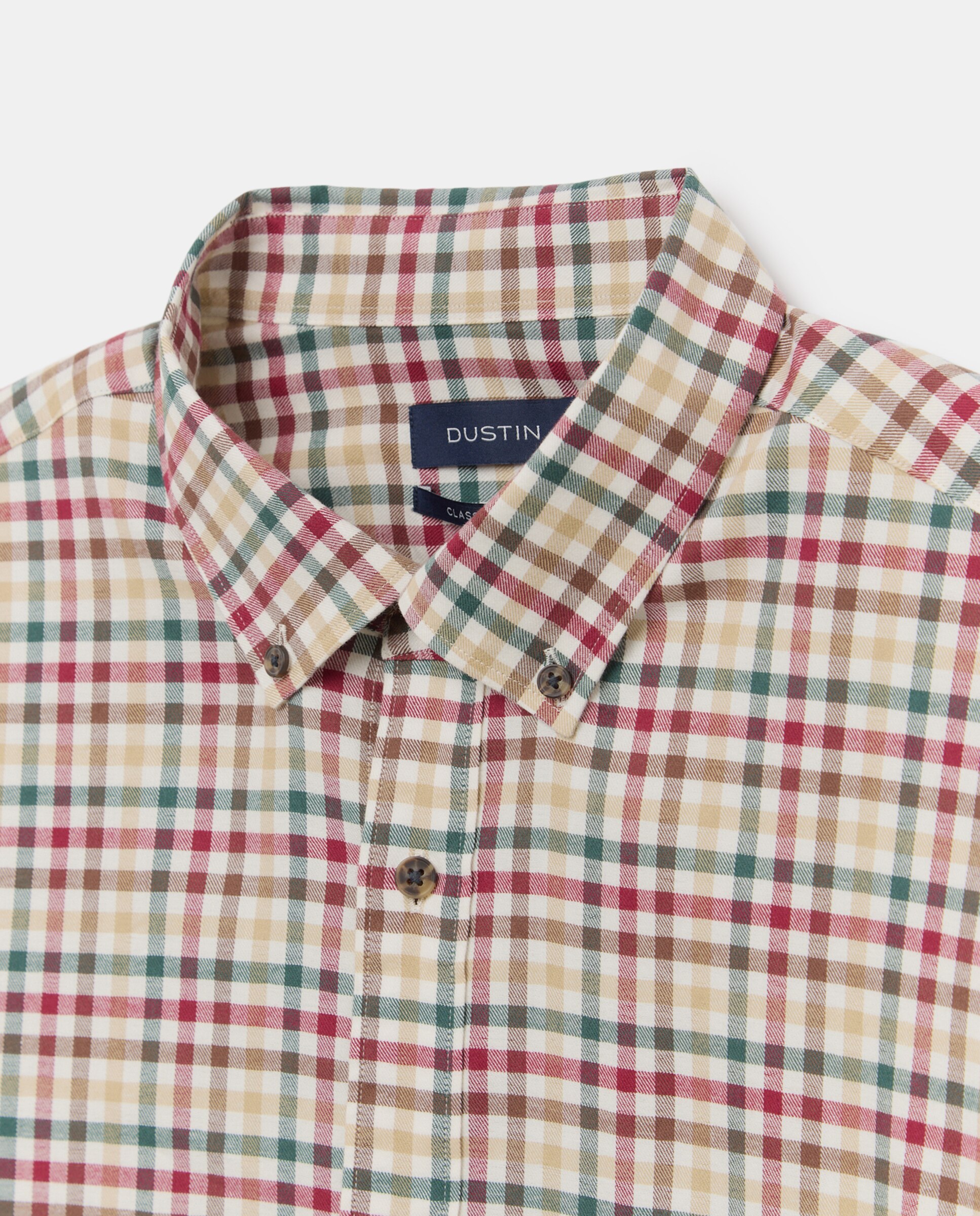 Camisa de sport tallas grandes villela cuadros vichy tricolor. - Dustin - Burdeos Burdeos-5