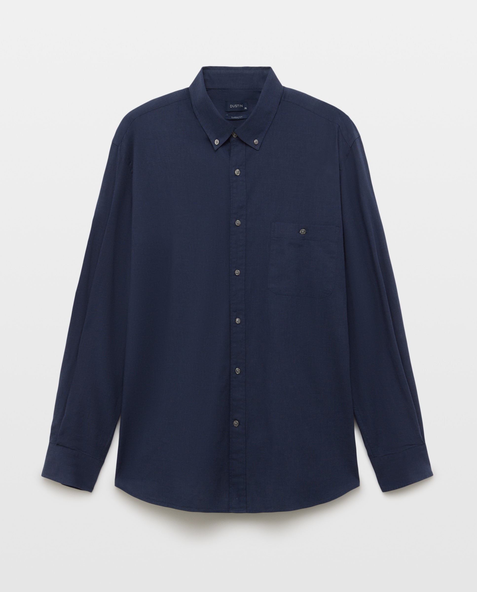 Camisa de twill algodón stretch liso. - Dustin - Azul Azul-4